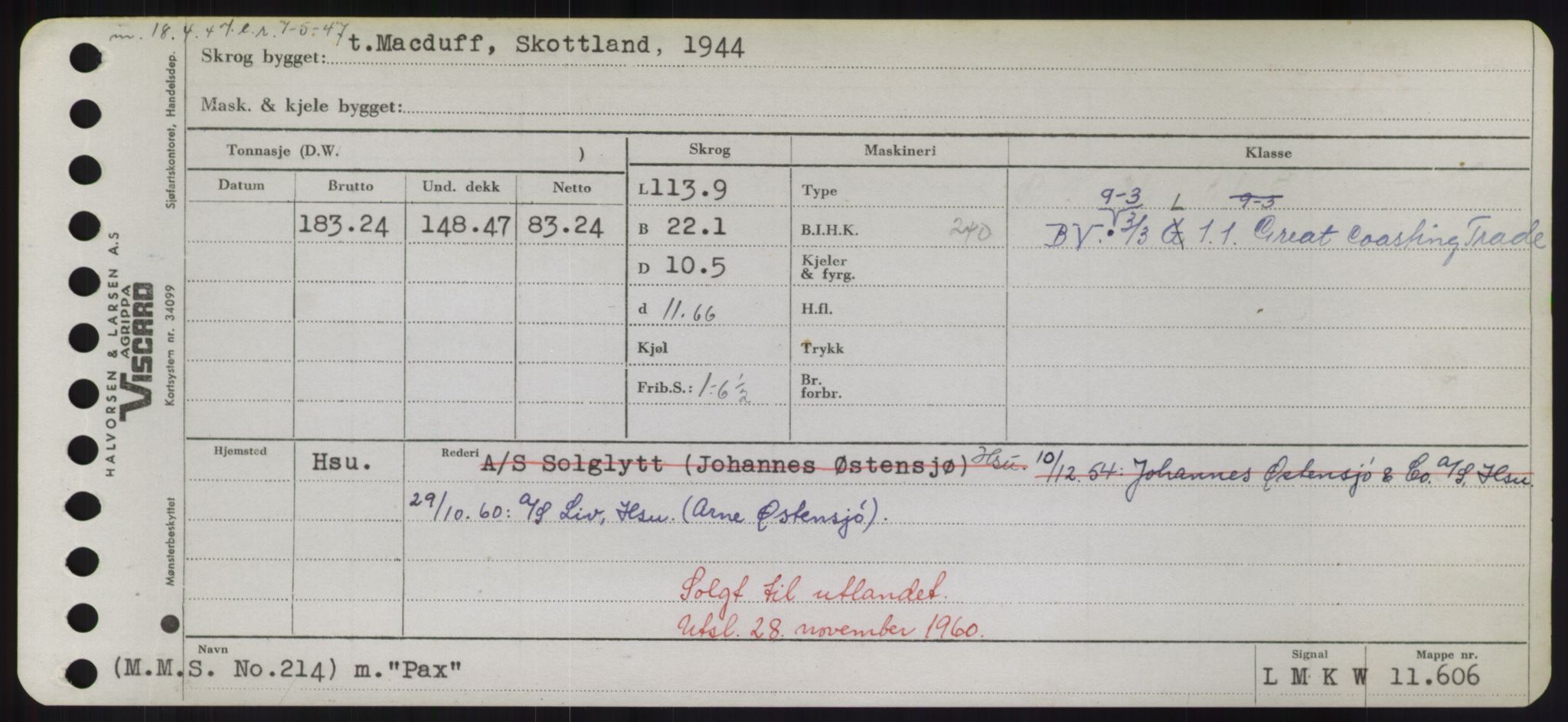 Sjøfartsdirektoratet med forløpere, Skipsmålingen, RA/S-1627/H/Hd/L0029: Fartøy, P, p. 115