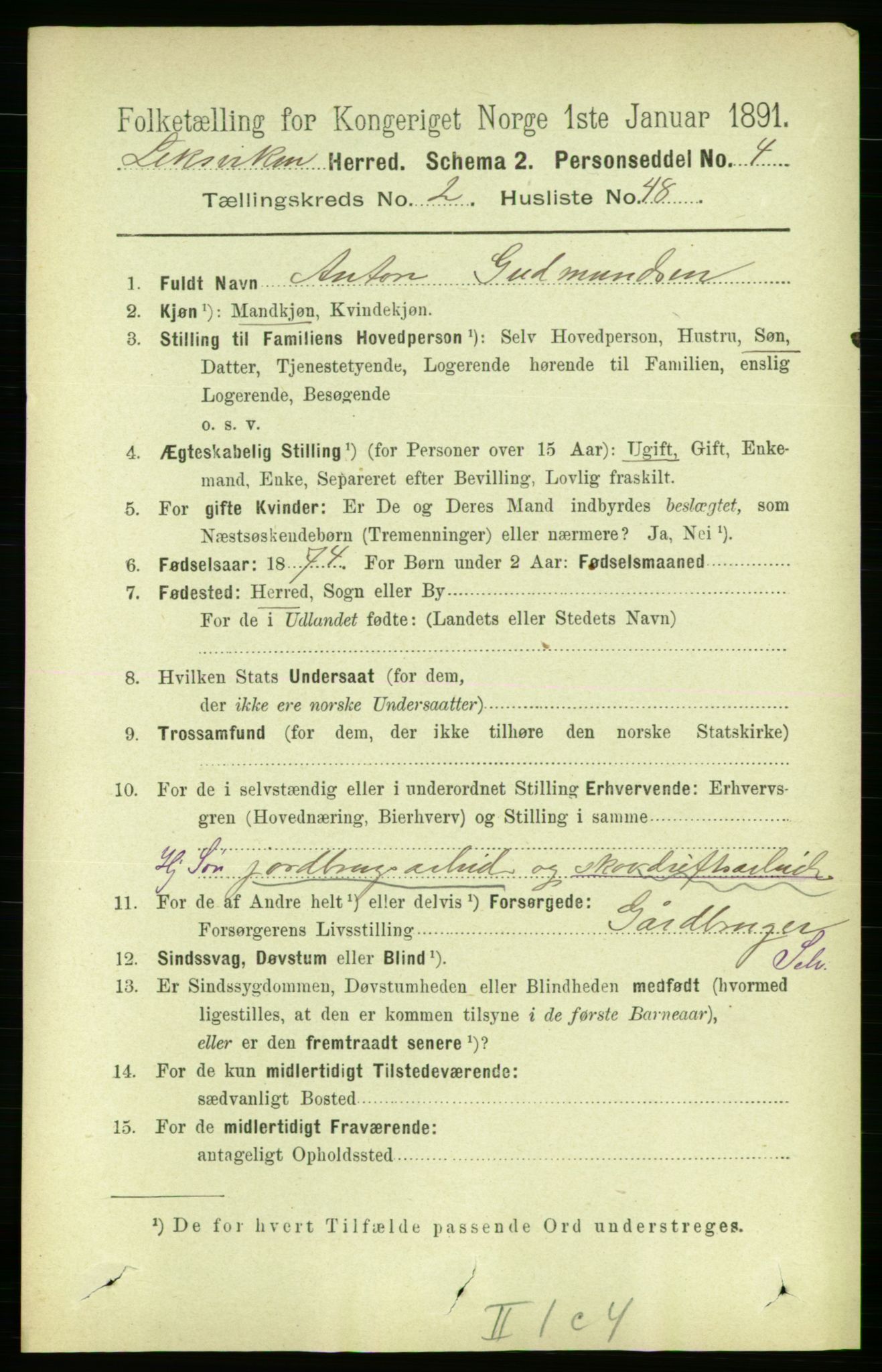 RA, 1891 census for 1718 Leksvik, 1891, p. 931