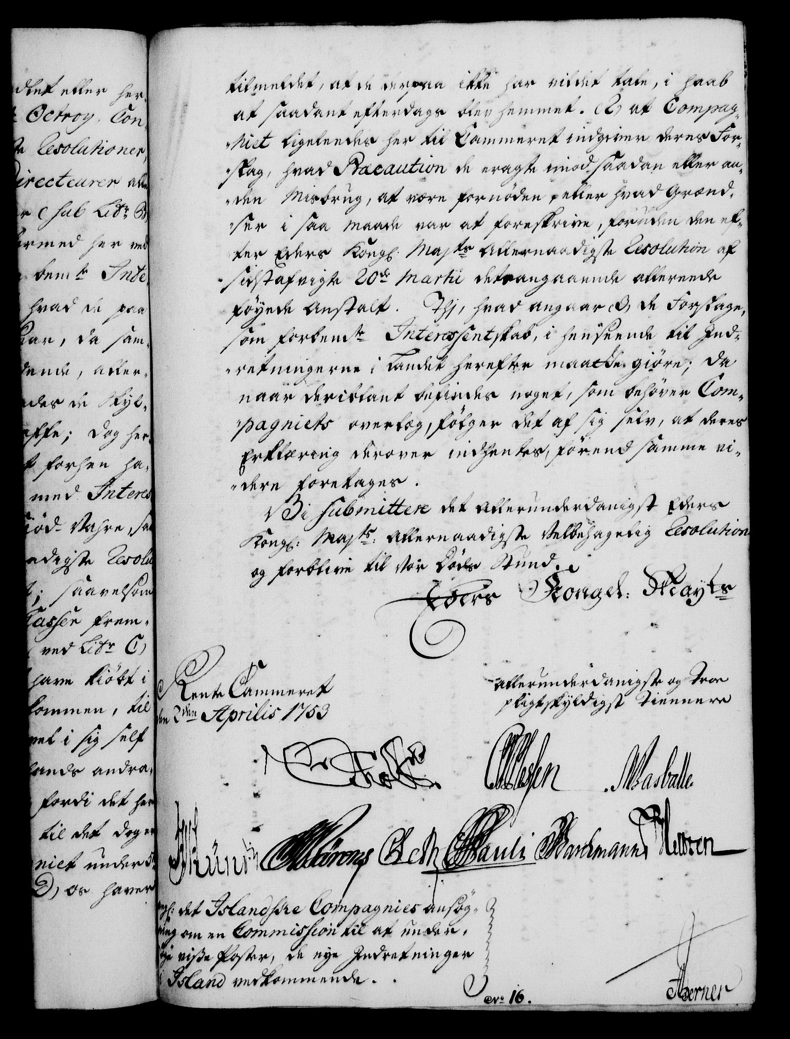 Rentekammeret, Kammerkanselliet, AV/RA-EA-3111/G/Gf/Gfa/L0035: Norsk relasjons- og resolusjonsprotokoll (merket RK 52.35), 1753, p. 303