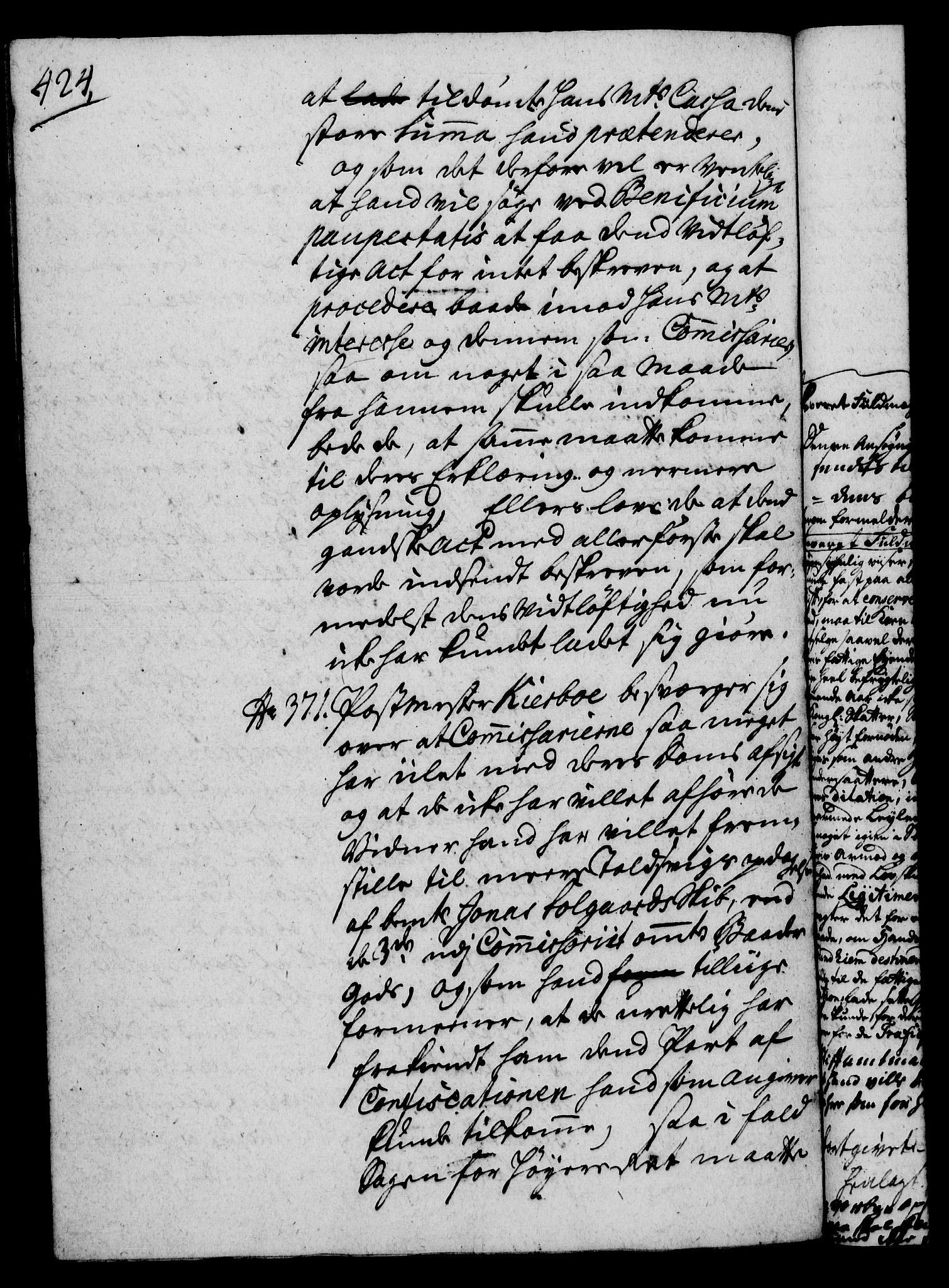 Rentekammeret, Kammerkanselliet, RA/EA-3111/G/Gh/Gha/L0023: Norsk ekstraktmemorialprotokoll (merket RK 53.68), 1741-1742, p. 424
