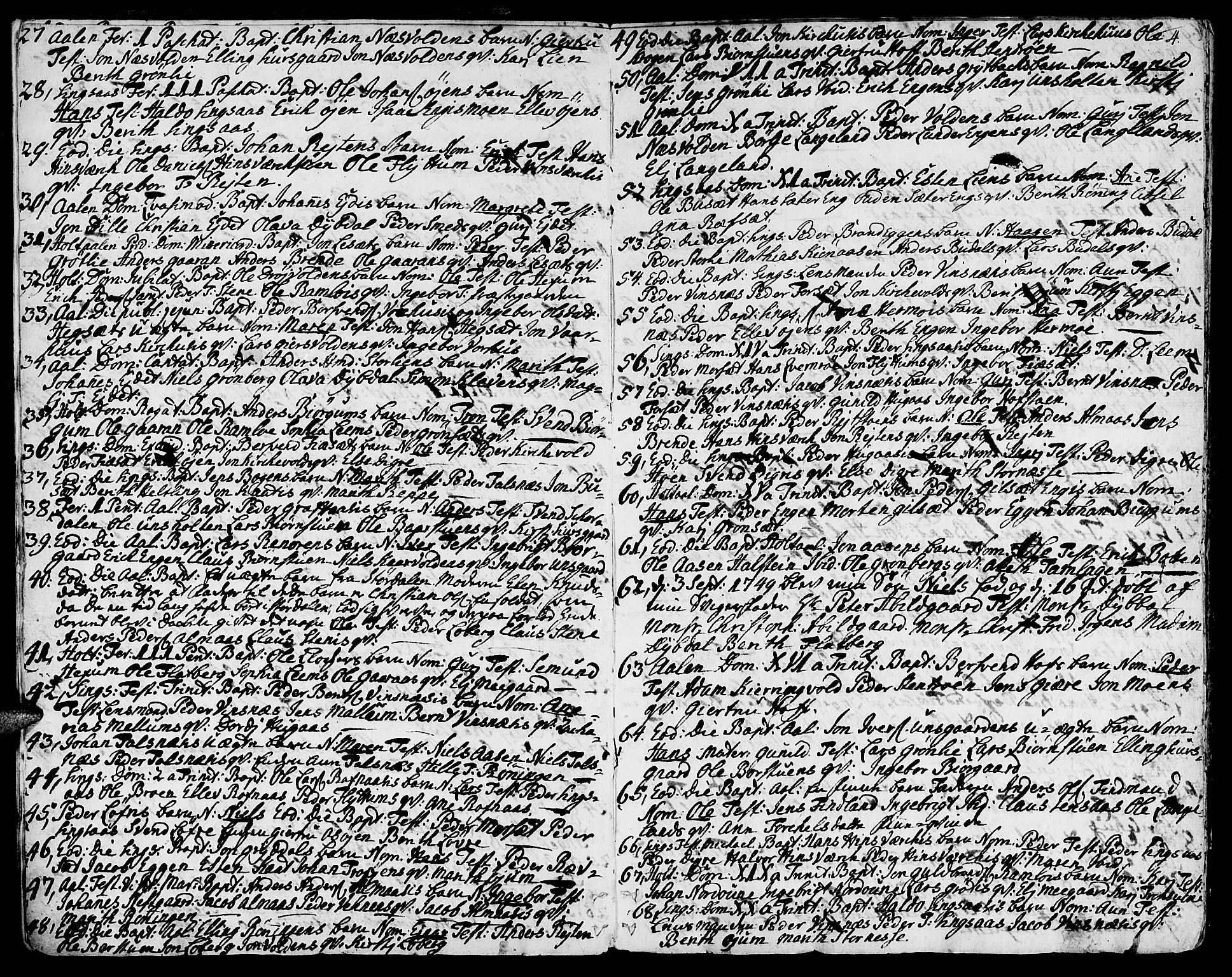 Ministerialprotokoller, klokkerbøker og fødselsregistre - Sør-Trøndelag, SAT/A-1456/685/L0952: Parish register (official) no. 685A01, 1745-1804, p. 4