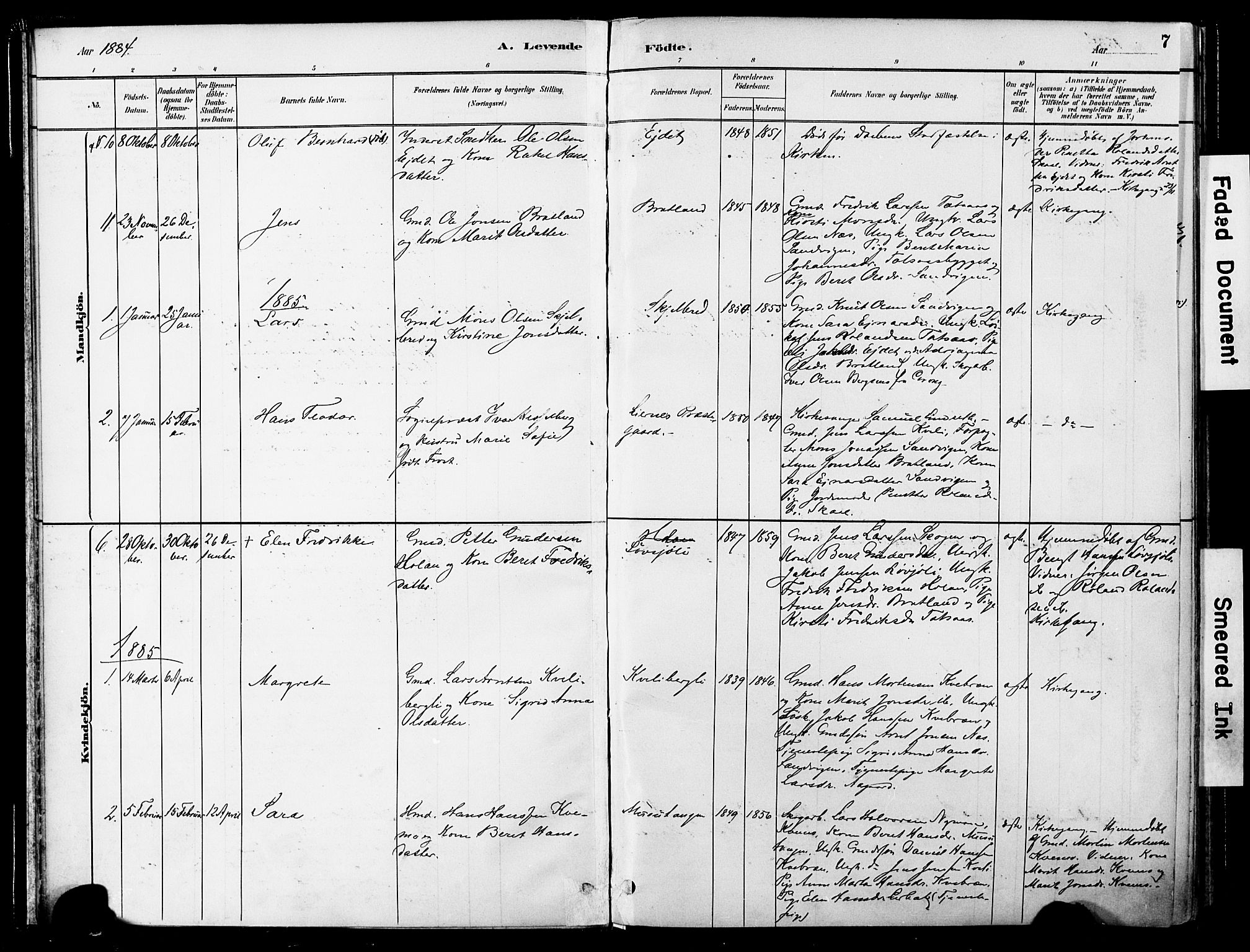 Ministerialprotokoller, klokkerbøker og fødselsregistre - Nord-Trøndelag, SAT/A-1458/755/L0494: Parish register (official) no. 755A03, 1882-1902, p. 7
