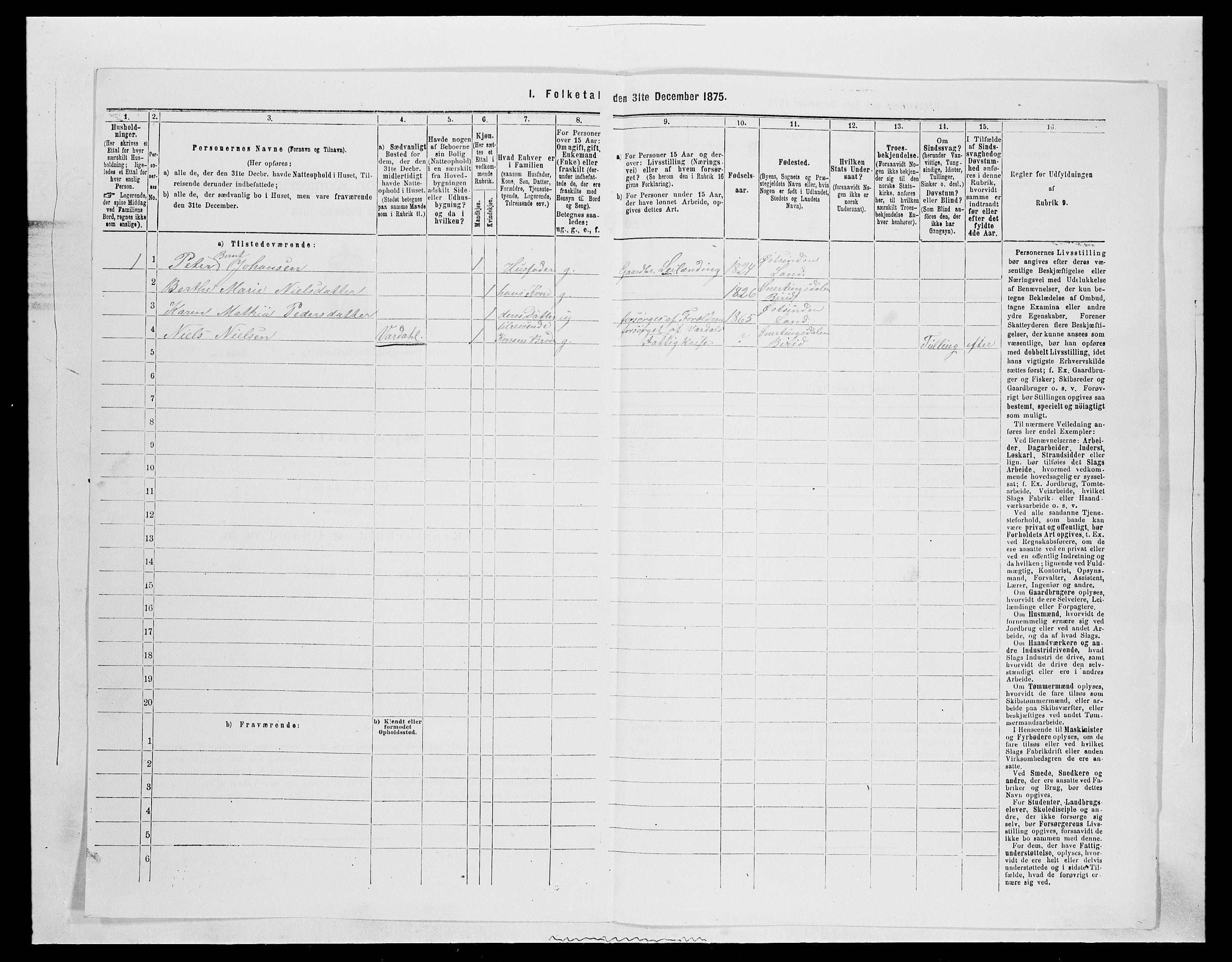 SAH, 1875 census for 0525P Biri, 1875, p. 1122