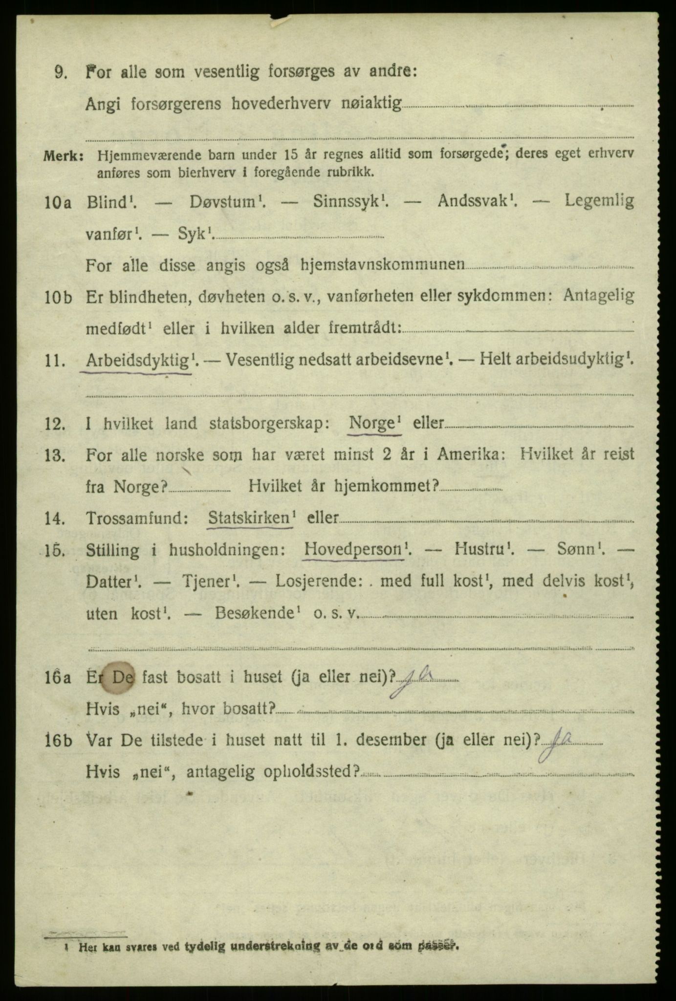 SAB, 1920 census for Haus, 1920, p. 5462