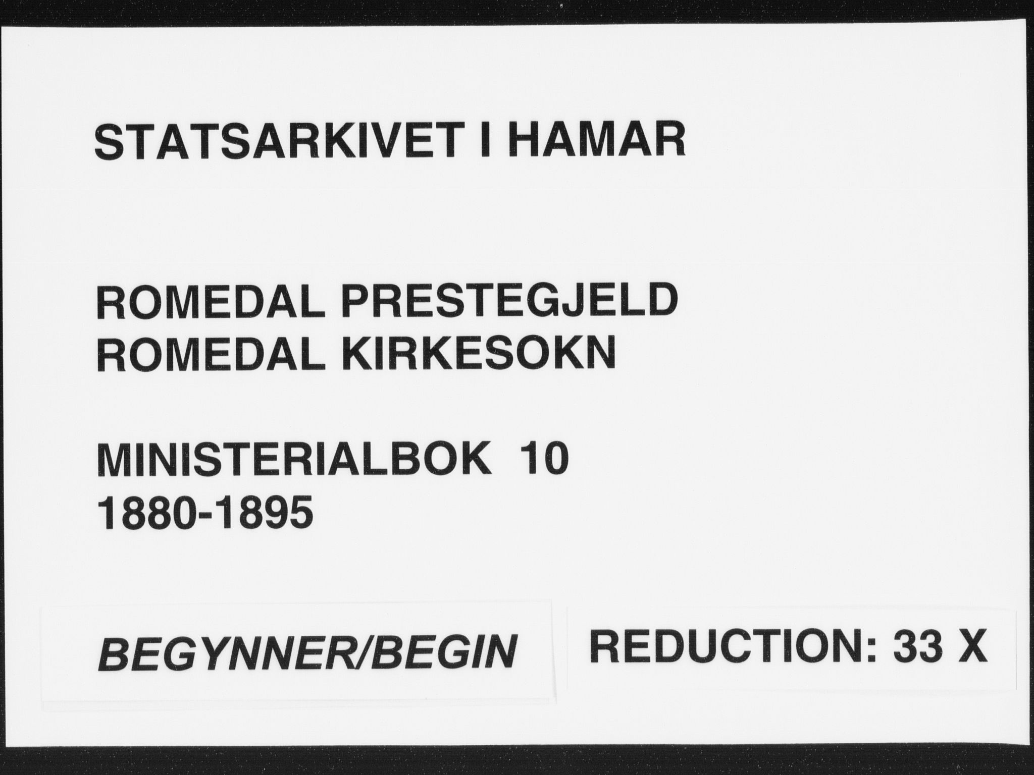 Romedal prestekontor, SAH/PREST-004/K/L0010: Parish register (official) no. 10, 1880-1895