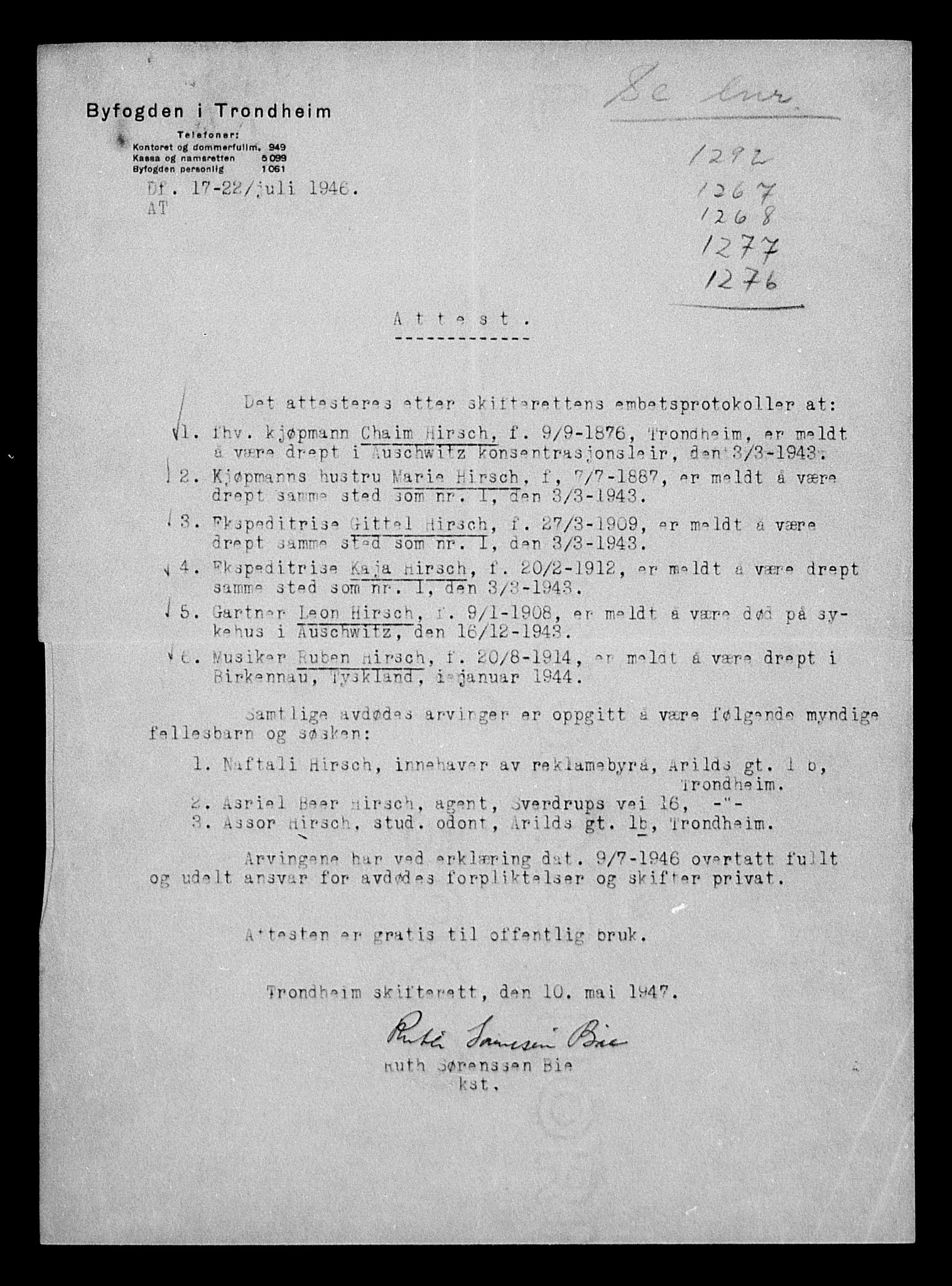 Justisdepartementet, Tilbakeføringskontoret for inndratte formuer, AV/RA-S-1564/H/Hc/Hca/L0896: --, 1945-1947, p. 227