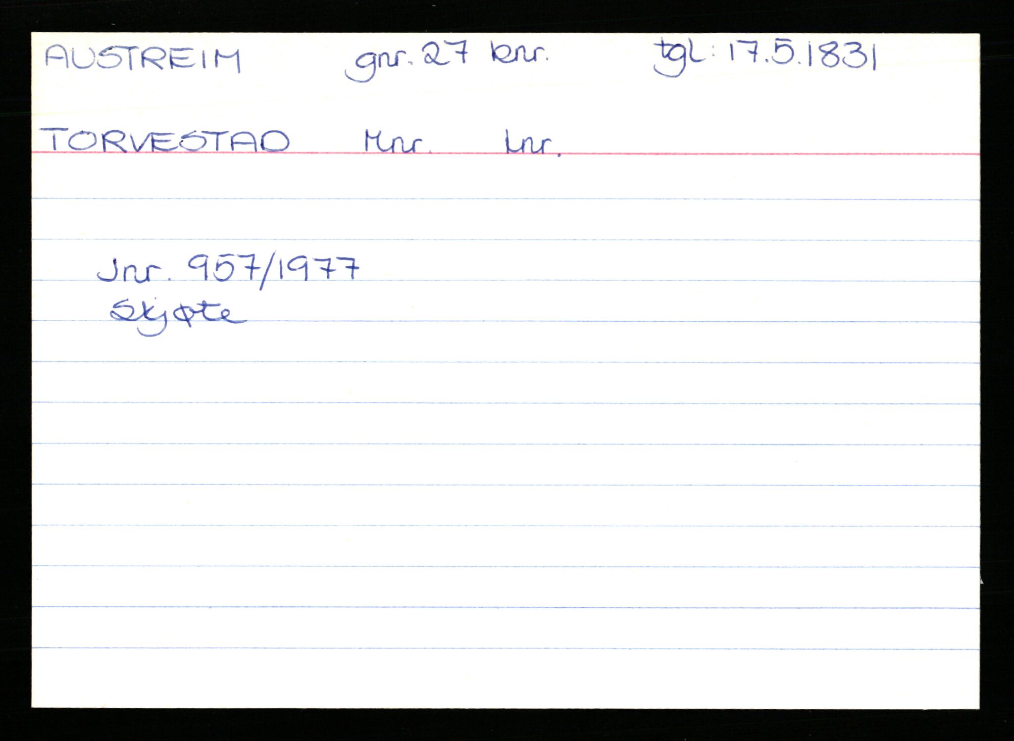 Statsarkivet i Stavanger, AV/SAST-A-101971/03/Y/Yk/L0002: Registerkort sortert etter gårdsnavn: Auglend - Bakkevik, 1750-1930, p. 377