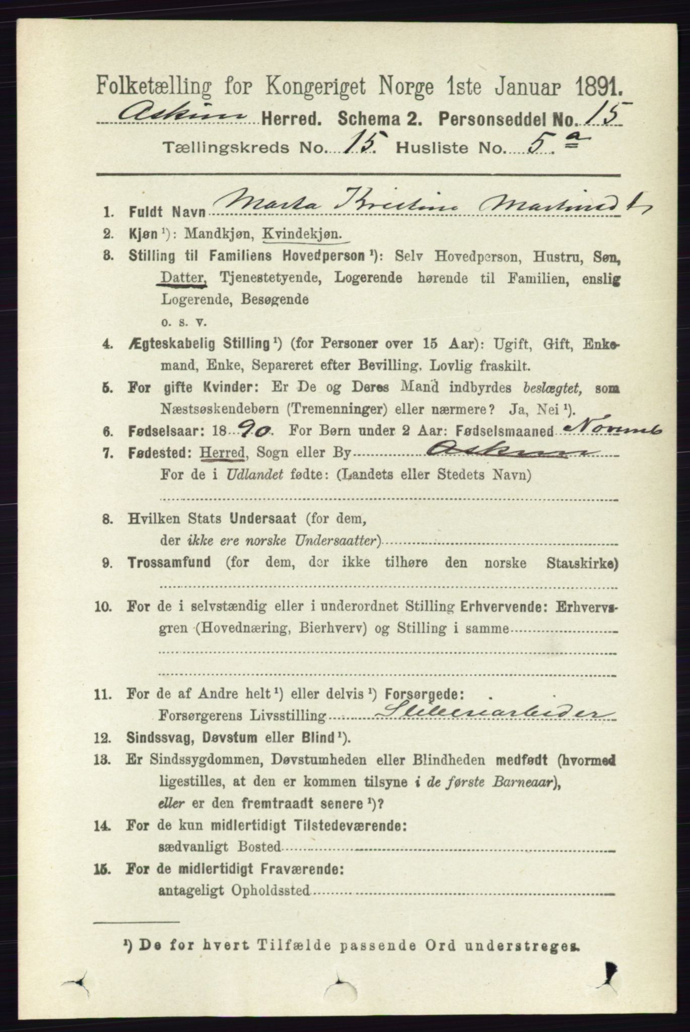 RA, 1891 census for 0124 Askim, 1891, p. 2469