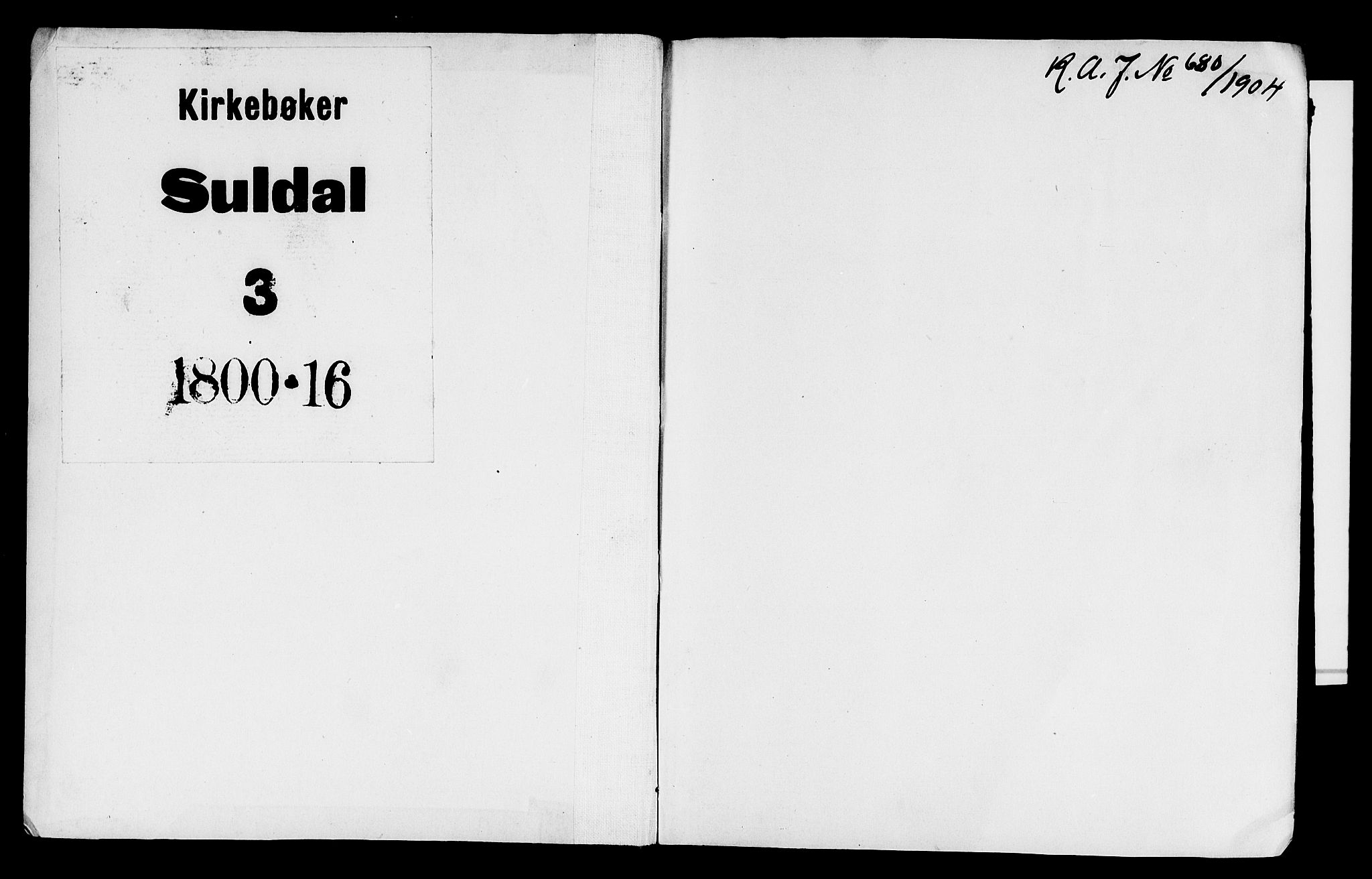 Suldal sokneprestkontor, SAST/A-101845/01/IV/L0004: Parish register (official) no. A 4, 1800-1816