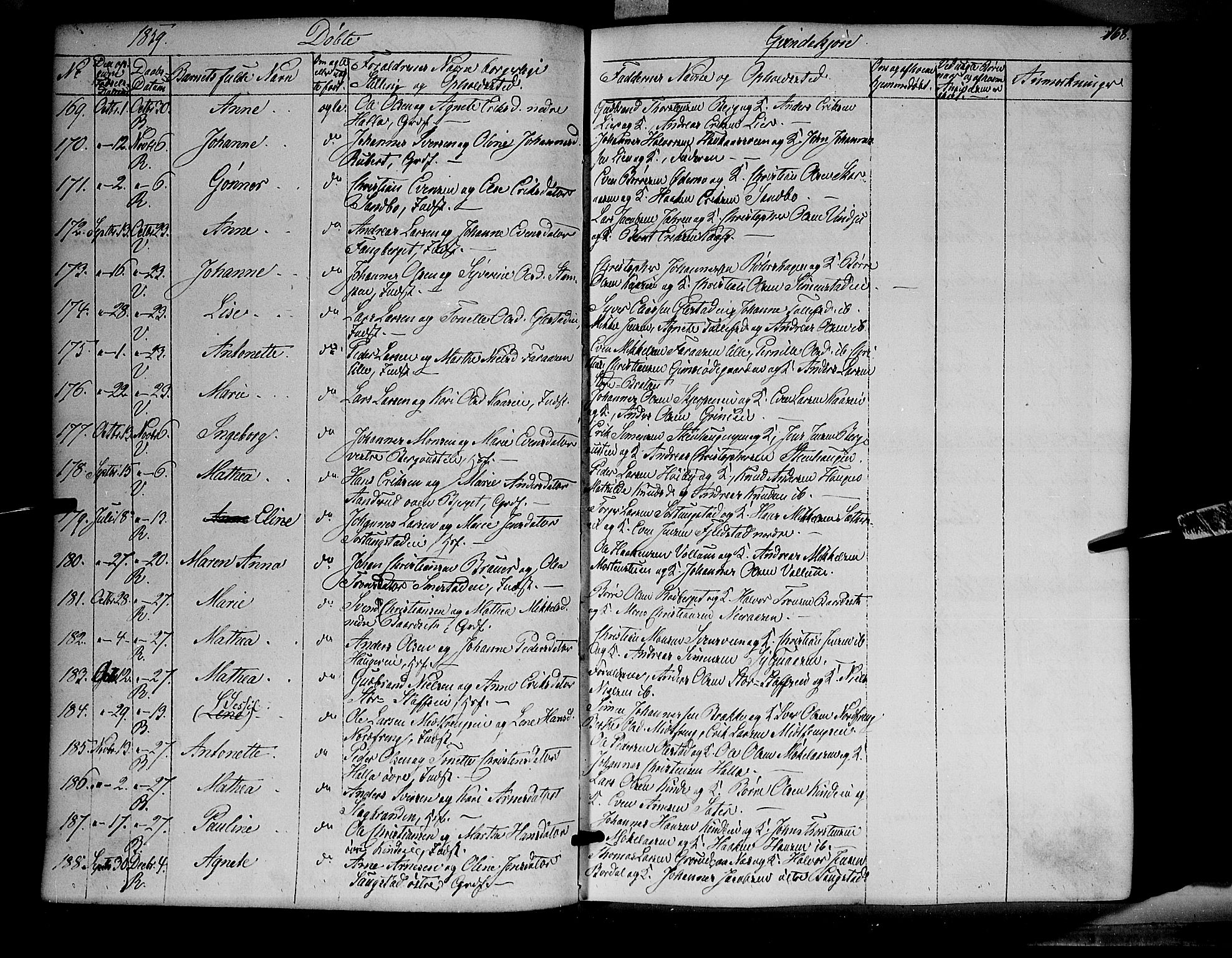 Ringsaker prestekontor, AV/SAH-PREST-014/K/Ka/L0009: Parish register (official) no. 9, 1850-1860, p. 168