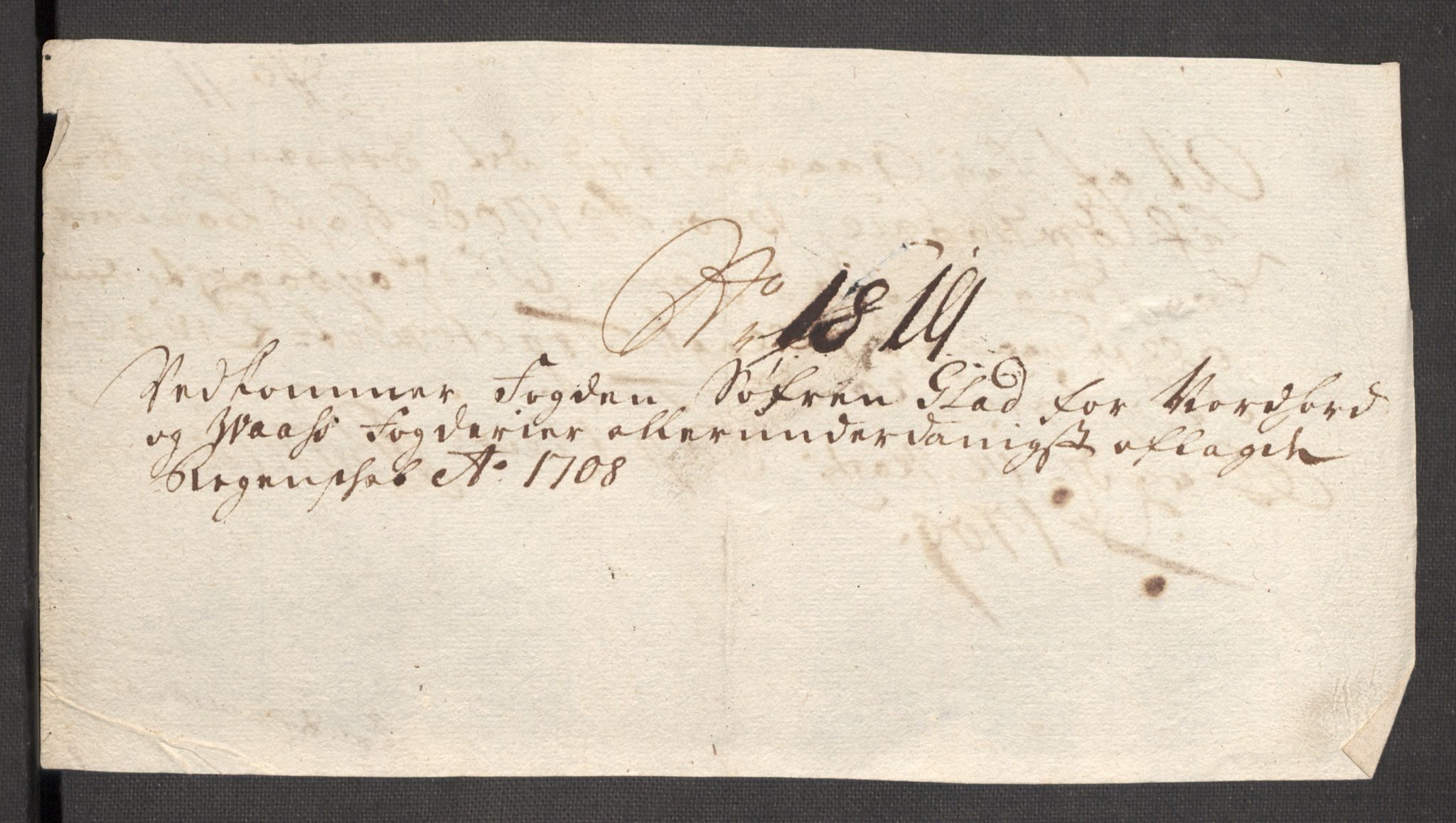 Rentekammeret inntil 1814, Reviderte regnskaper, Fogderegnskap, RA/EA-4092/R51/L3189: Fogderegnskap Nordhordland og Voss, 1708, p. 354