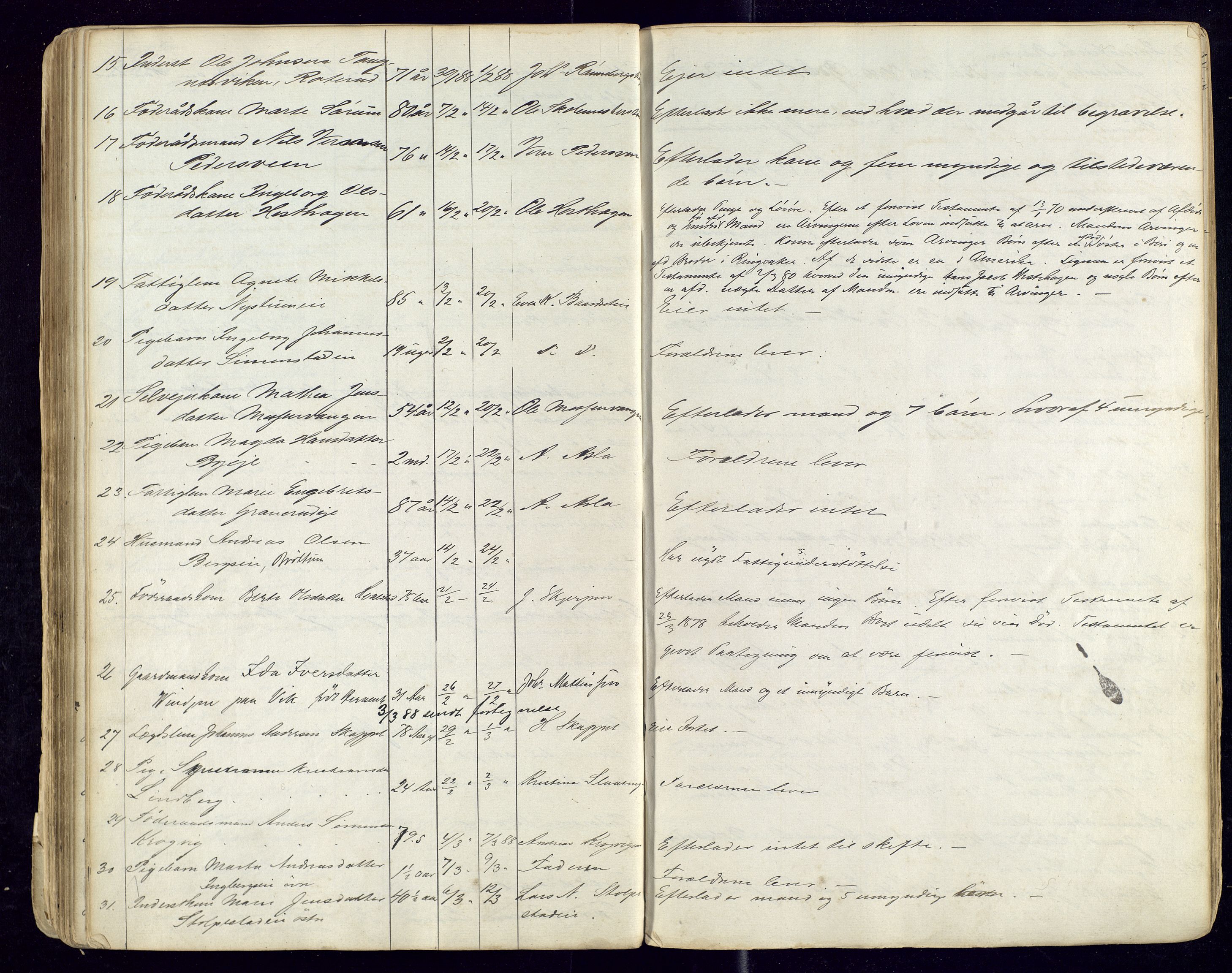 Moelv lensmannskontor, AV/SAH-LHR-017/H/Ha/L0003: Dødsfallsprotokoller, 1869-1892