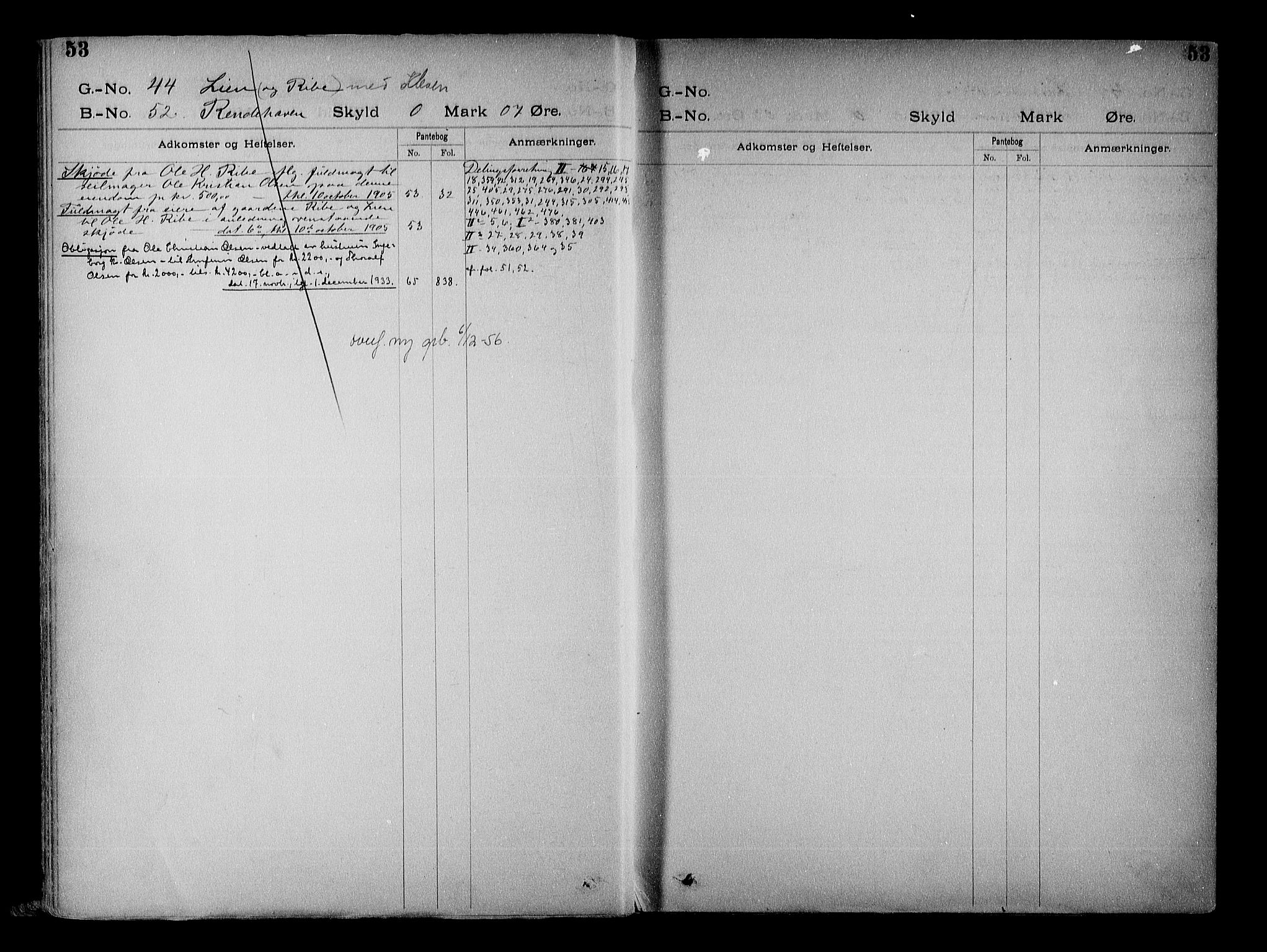 Vestre Nedenes/Sand sorenskriveri, SAK/1221-0010/G/Ga/L0022: Mortgage register no. 15, 1899-1957, p. 53