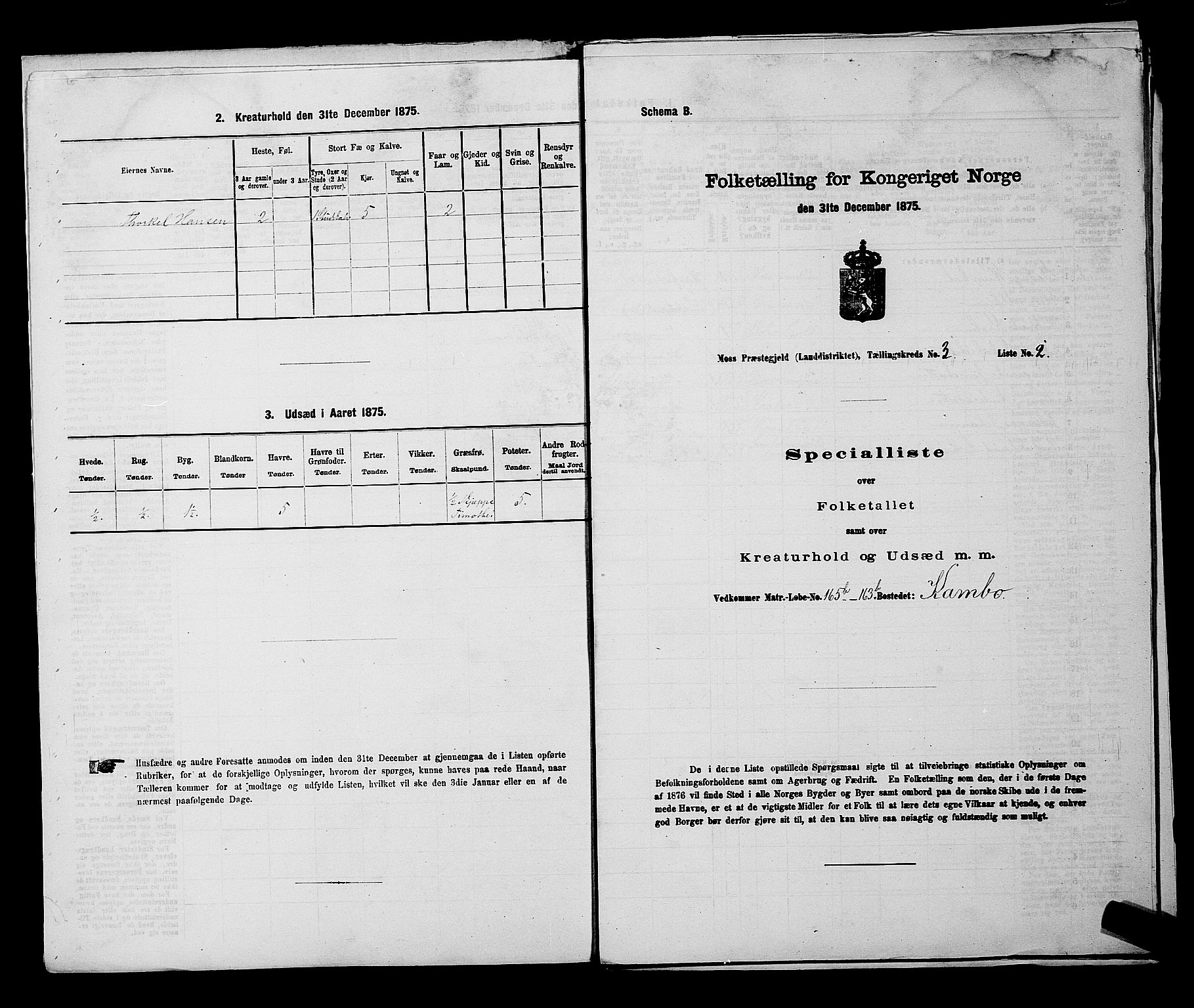 RA, 1875 census for 0194L Moss/Moss, 1875, p. 274