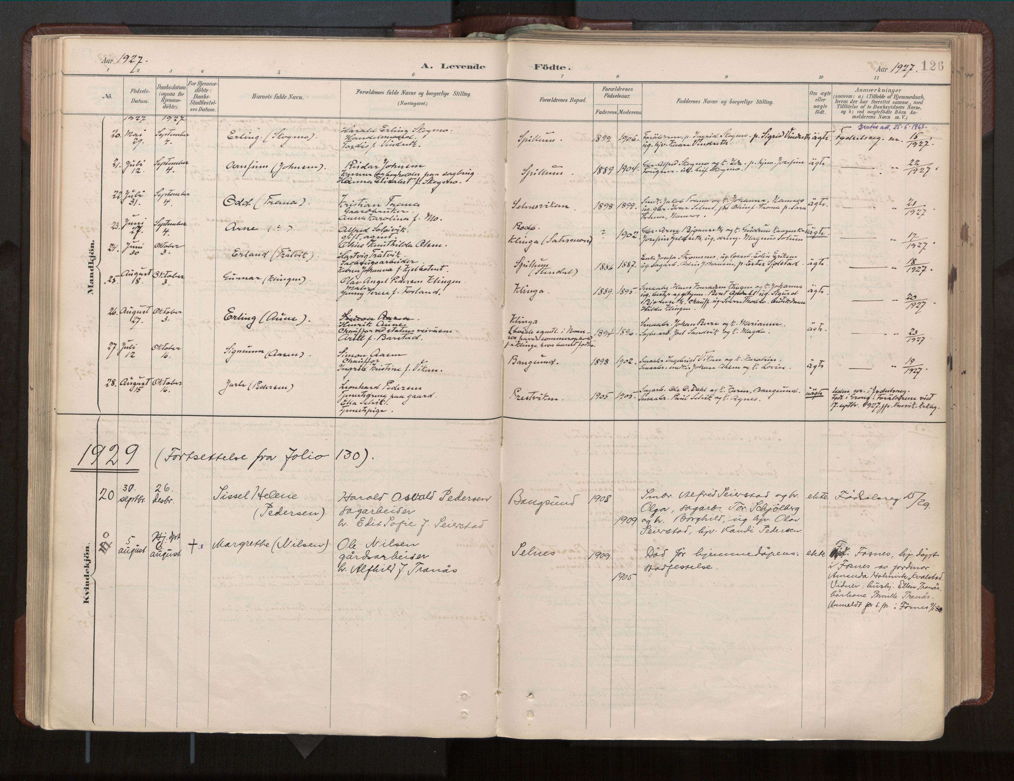 Ministerialprotokoller, klokkerbøker og fødselsregistre - Nord-Trøndelag, SAT/A-1458/770/L0589: Parish register (official) no. 770A03, 1887-1929, p. 126