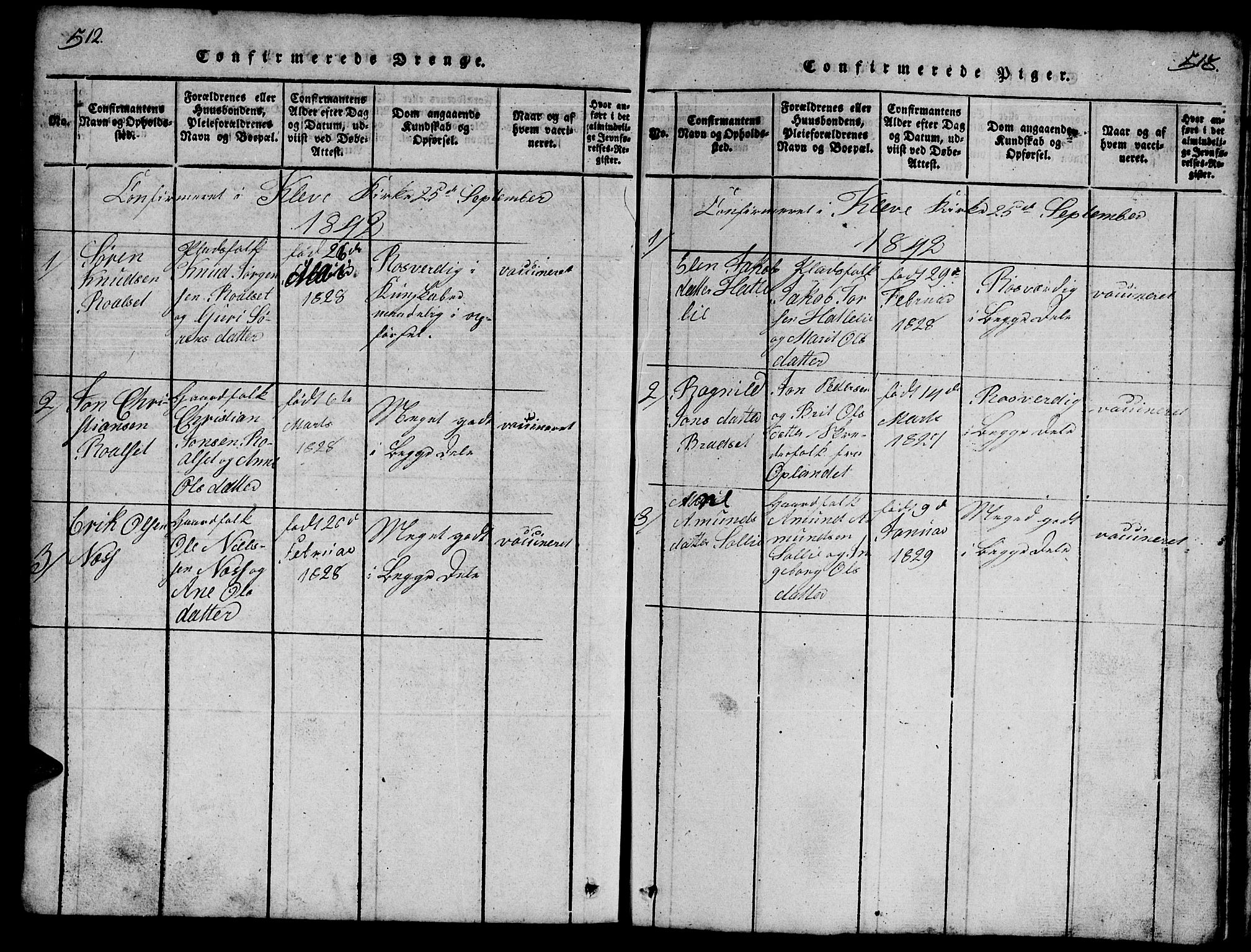 Ministerialprotokoller, klokkerbøker og fødselsregistre - Møre og Romsdal, AV/SAT-A-1454/557/L0683: Parish register (copy) no. 557C01, 1818-1862, p. 512-513