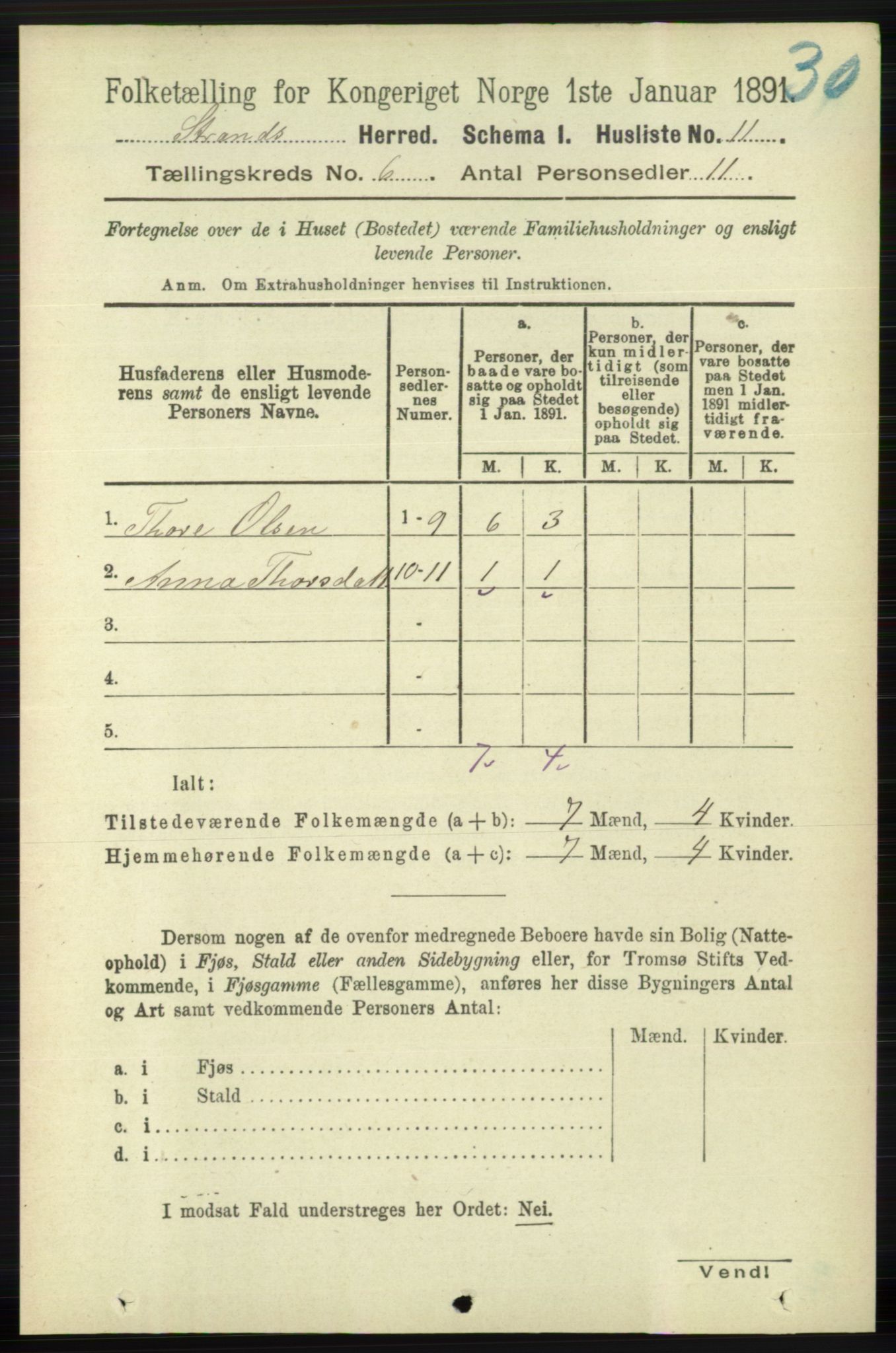 RA, 1891 census for 1130 Strand, 1891, p. 1640