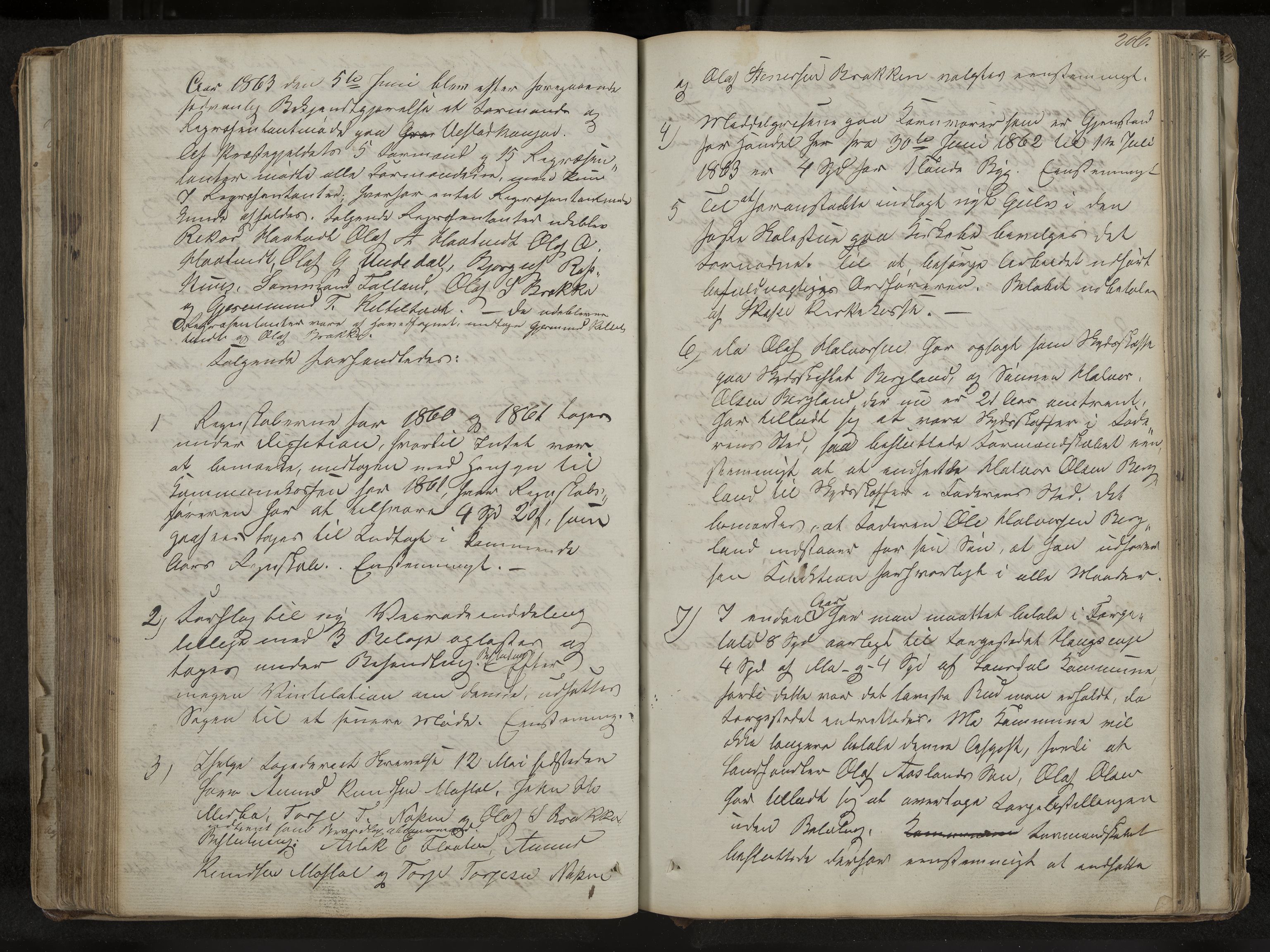 Mo formannskap og sentraladministrasjon, IKAK/0832021/A/L0001: Møtebok Mo og Skafså, 1837-1882, p. 206