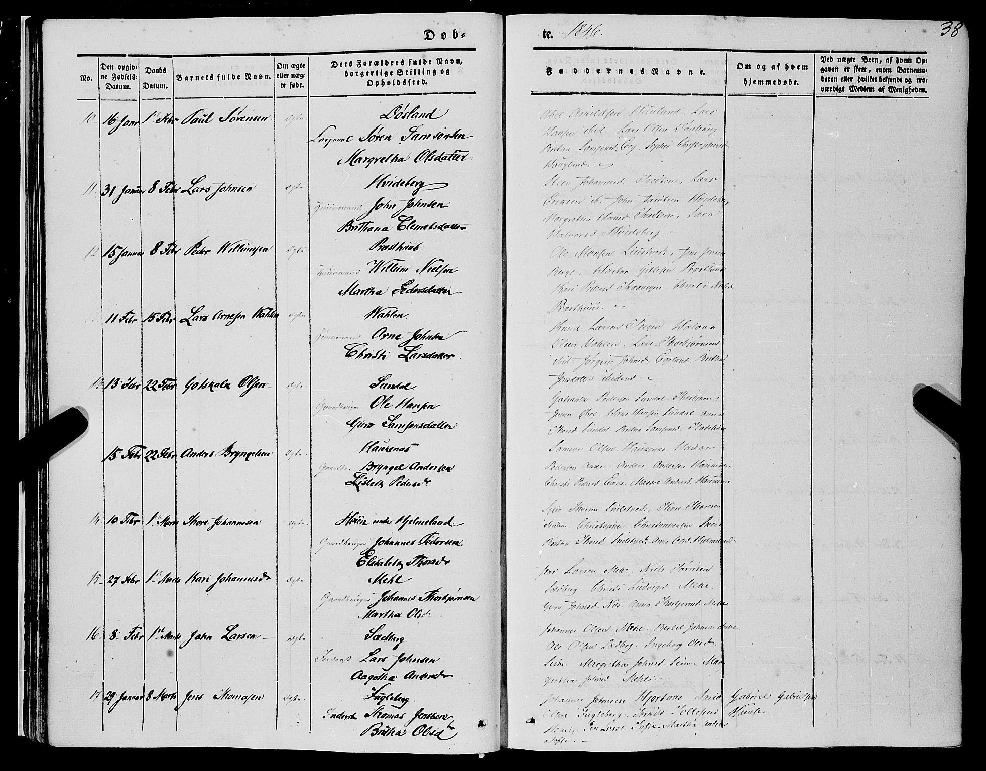 Kvinnherad sokneprestembete, SAB/A-76401/H/Haa: Parish register (official) no. A 7, 1843-1853, p. 38