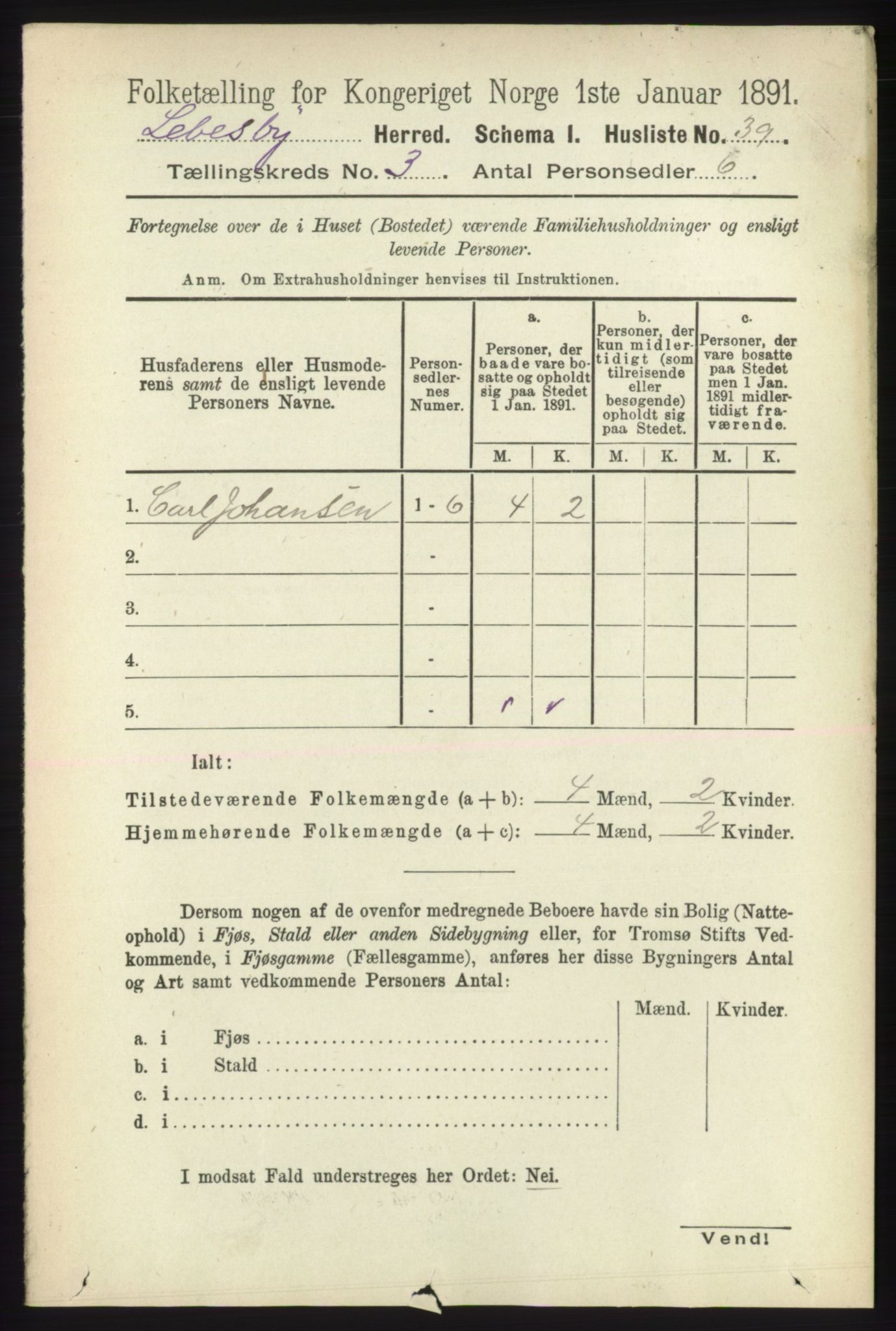 RA, 1891 census for 2022 Lebesby, 1891, p. 716