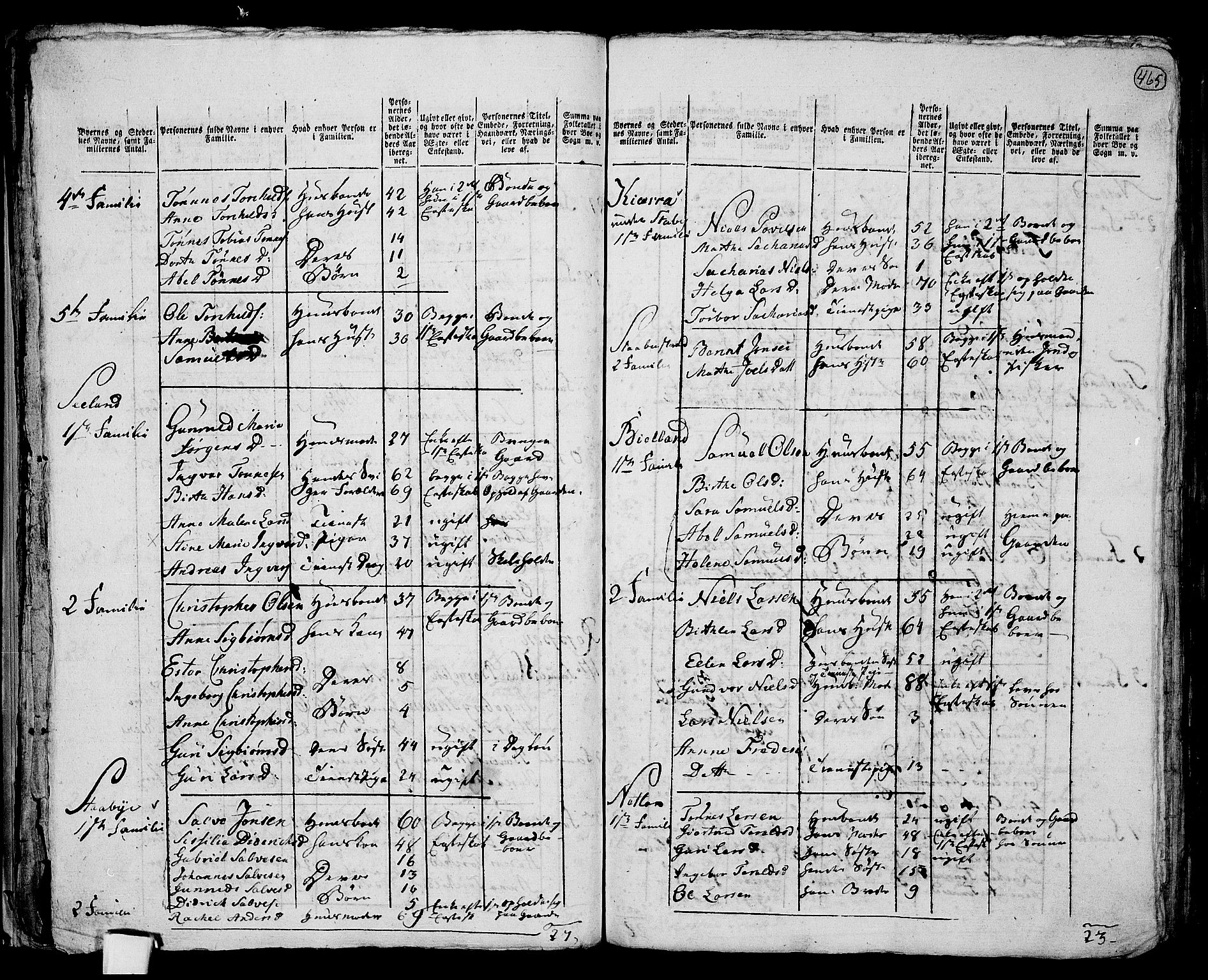 RA, 1801 census for 1112P Lund, 1801, p. 464b-465a