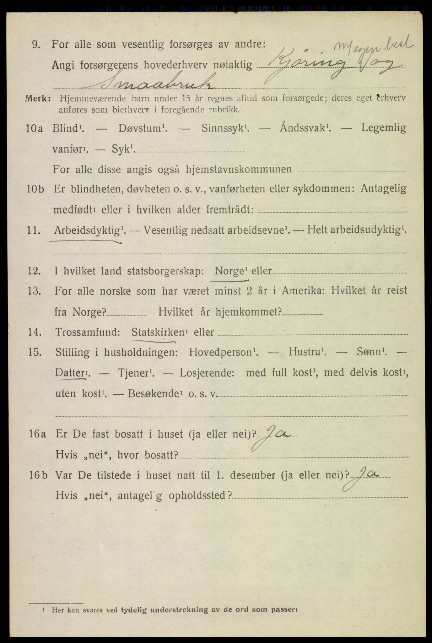 SAH, 1920 census for Løten, 1920, p. 11870