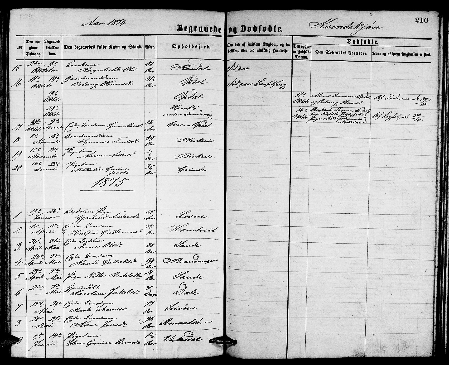 Gulen sokneprestembete, AV/SAB-A-80201/H/Hab/Habb/L0002: Parish register (copy) no. B 2, 1867-1883, p. 210