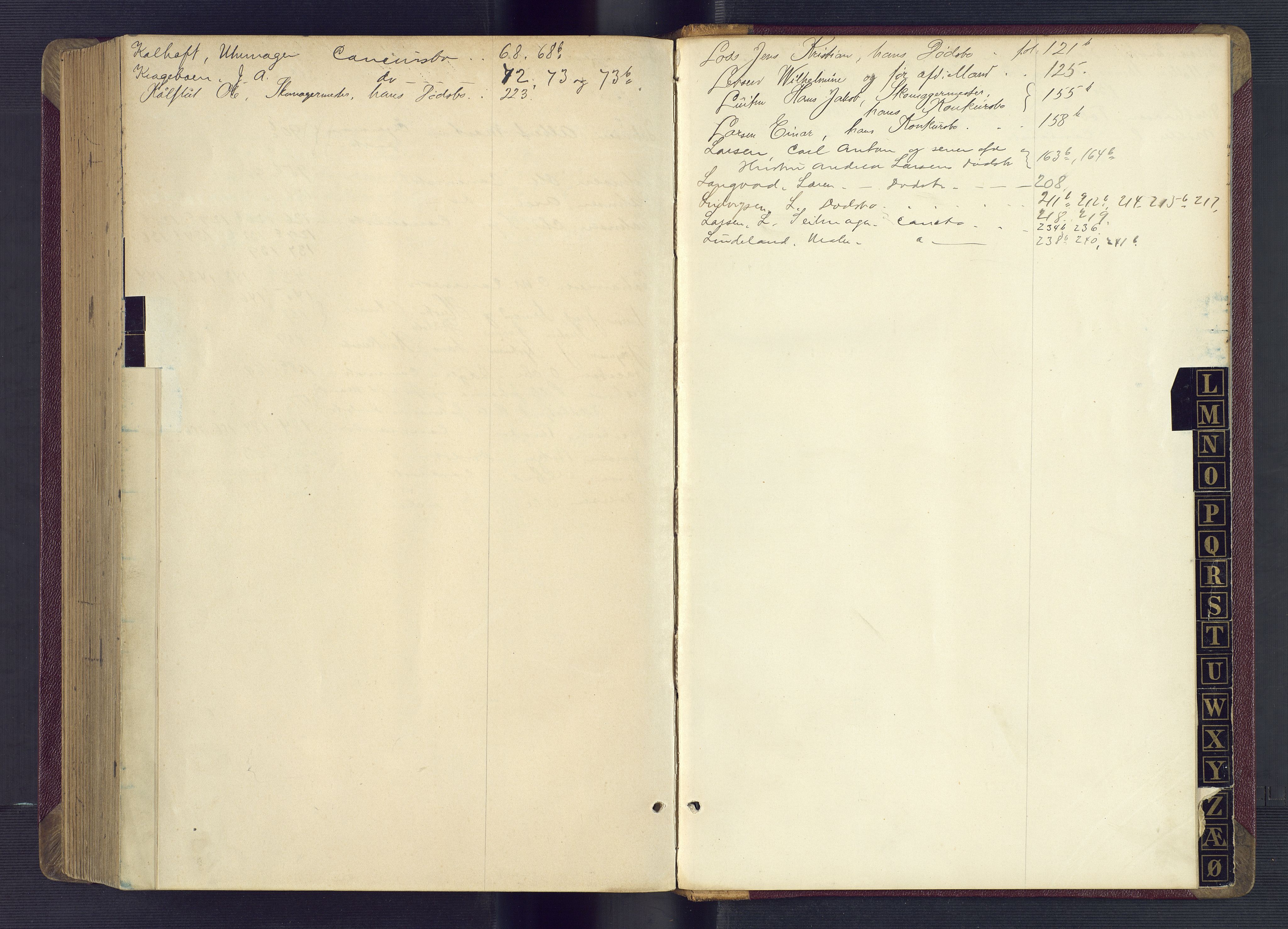 Kristiansand byrett, AV/SAK-1223-0001/H/Hc/L0034: Skifteregistreringsprotokoll nr. 6, med register, 1896-1903
