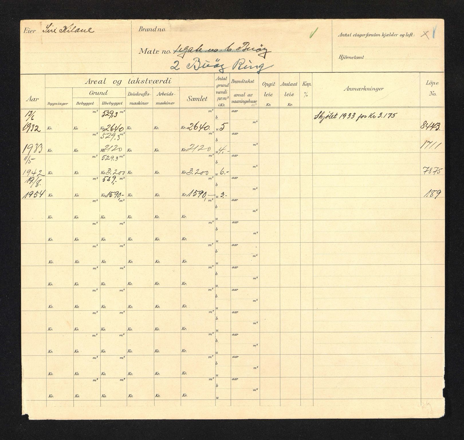 Stavanger kommune. Skattetakstvesenet, BYST/A-0440/F/Fa/Faa/L0007/0003: Skattetakstkort / Buøy ring 1 - 23b