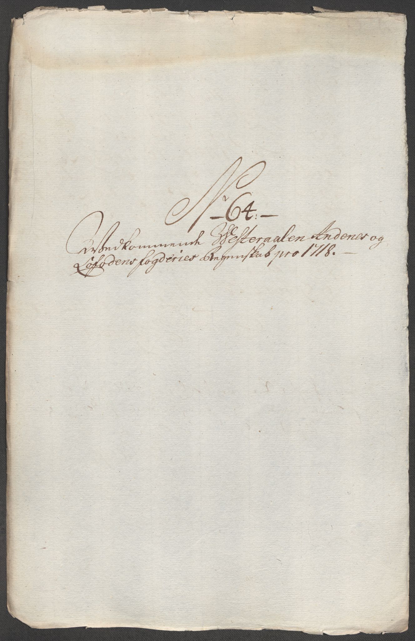 Rentekammeret inntil 1814, Reviderte regnskaper, Fogderegnskap, AV/RA-EA-4092/R67/L4684: Fogderegnskap Vesterålen, Andenes og Lofoten, 1718, p. 348