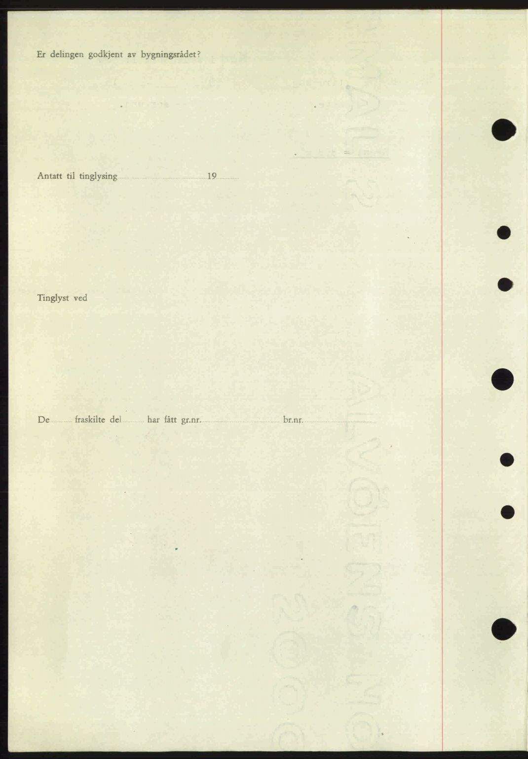 Nordre Sunnmøre sorenskriveri, AV/SAT-A-0006/1/2/2C/2Ca: Mortgage book no. A23, 1946-1947, Diary no: : 265/1947