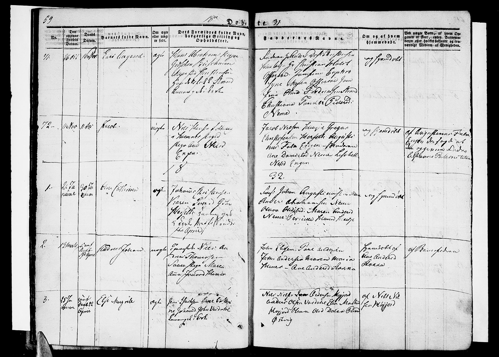 Ministerialprotokoller, klokkerbøker og fødselsregistre - Nordland, AV/SAT-A-1459/838/L0548: Parish register (official) no. 838A06, 1829-1839, p. 59-60