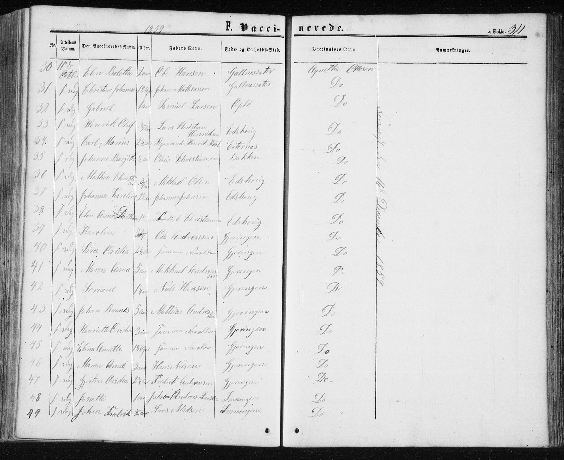 Ministerialprotokoller, klokkerbøker og fødselsregistre - Nord-Trøndelag, SAT/A-1458/780/L0641: Parish register (official) no. 780A06, 1857-1874, p. 311