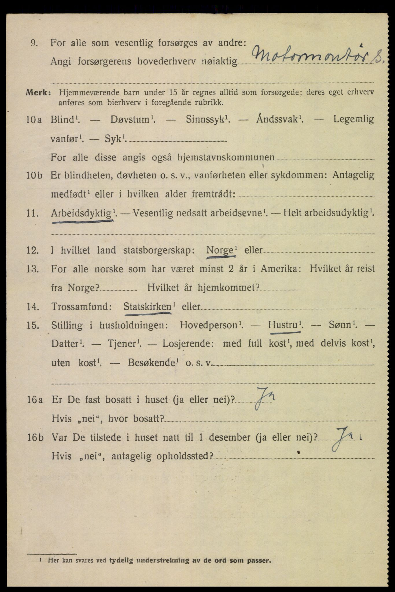 SAK, 1920 census for Mandal, 1920, p. 8238