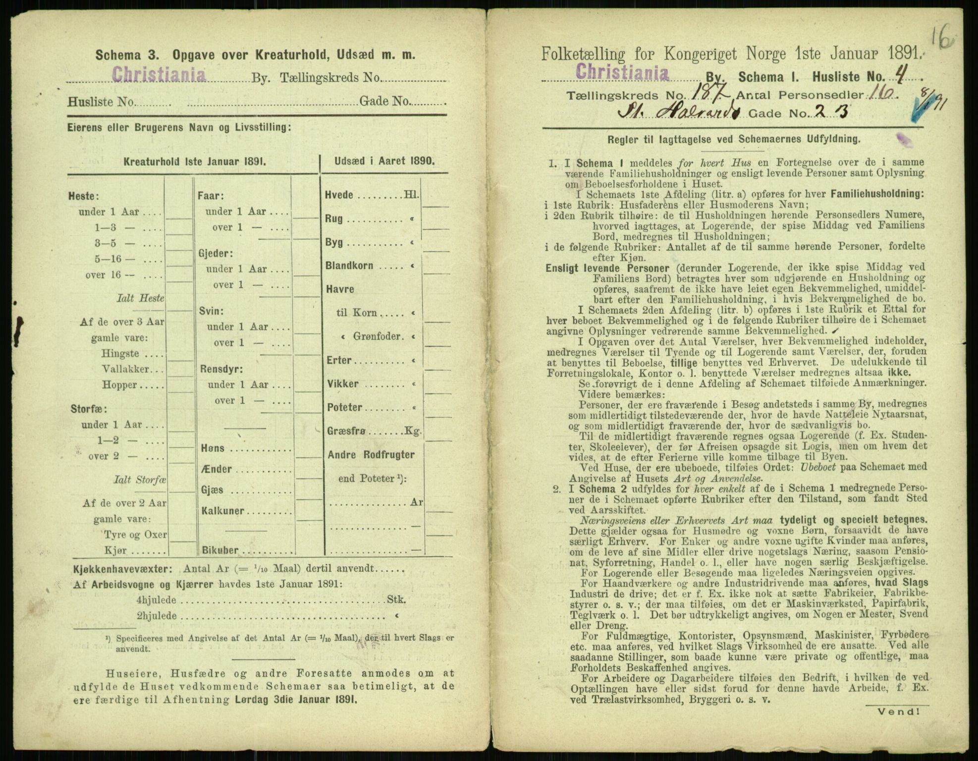 RA, 1891 census for 0301 Kristiania, 1891, p. 111914