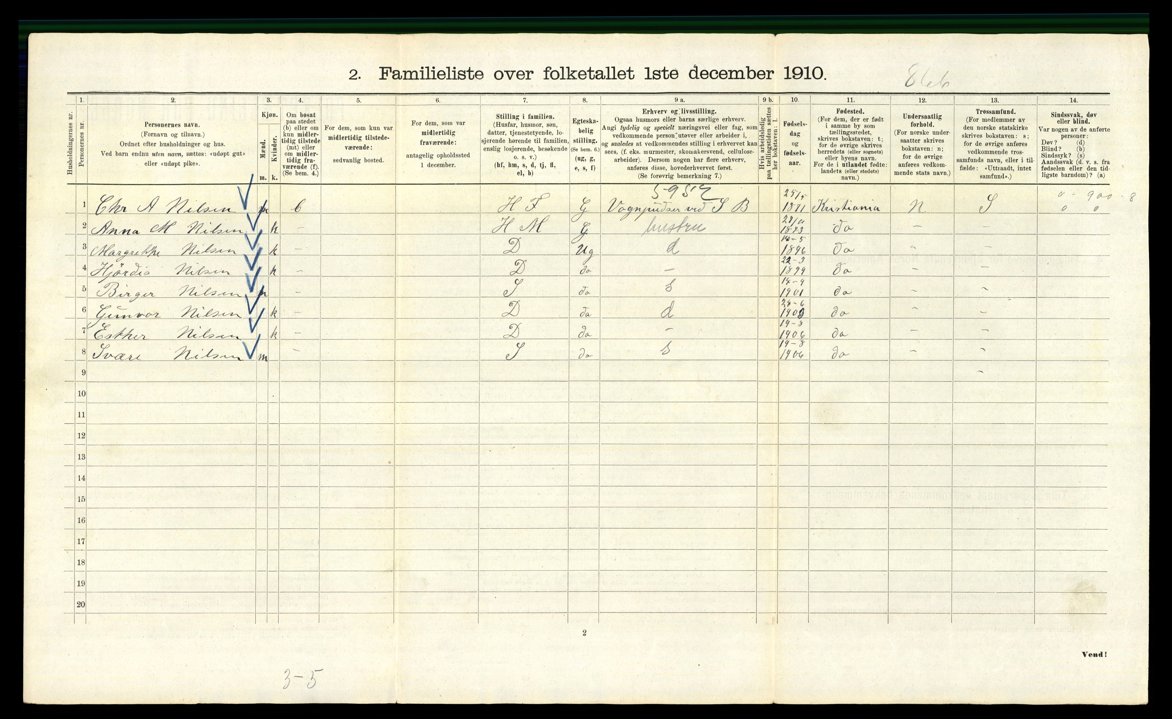 RA, 1910 census for Kristiania, 1910, p. 124884