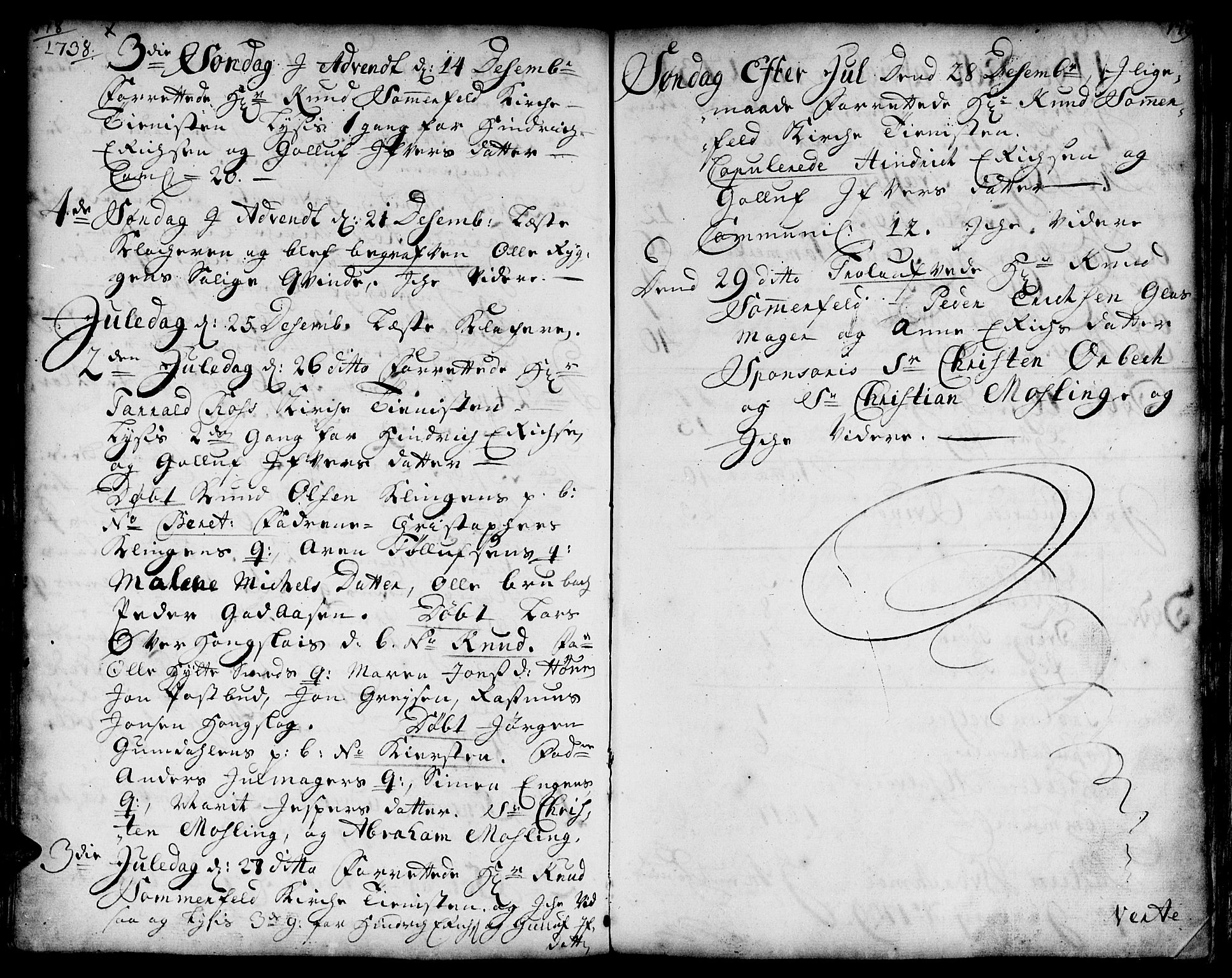 Ministerialprotokoller, klokkerbøker og fødselsregistre - Sør-Trøndelag, SAT/A-1456/671/L0839: Parish register (official) no. 671A01, 1730-1755, p. 178-179