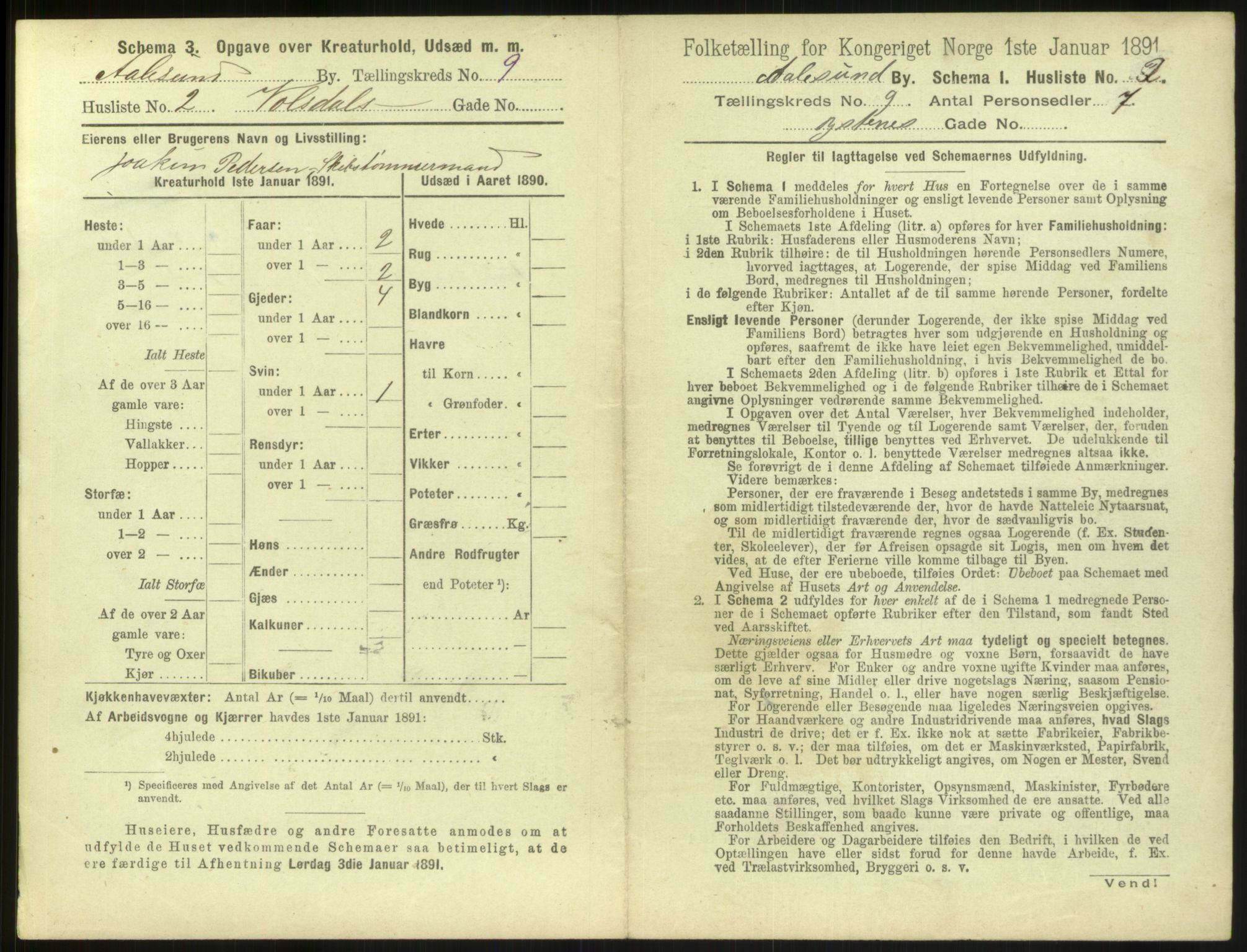 RA, 1891 census for 1501 Ålesund, 1891, p. 692