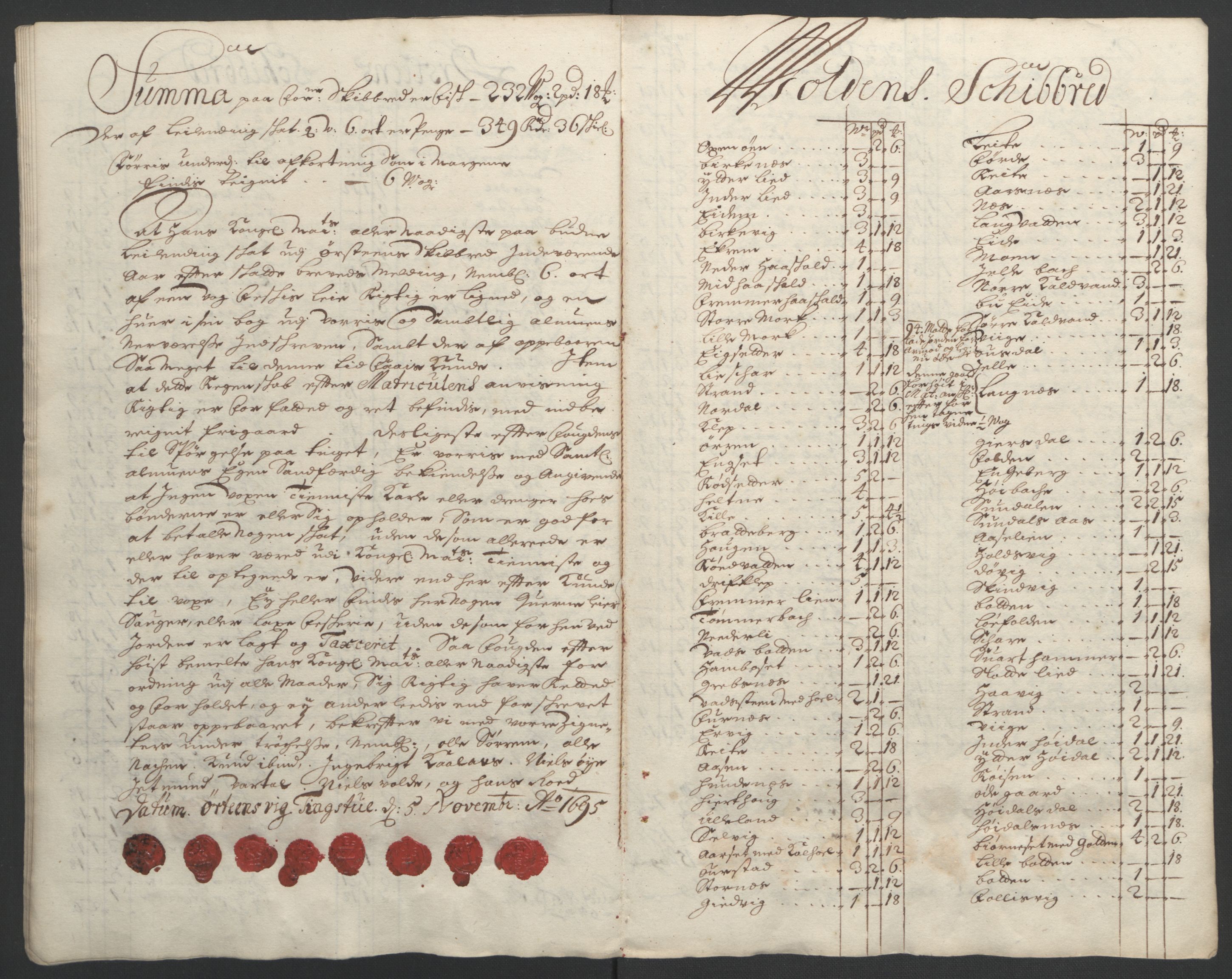 Rentekammeret inntil 1814, Reviderte regnskaper, Fogderegnskap, AV/RA-EA-4092/R54/L3555: Fogderegnskap Sunnmøre, 1694-1695, p. 200