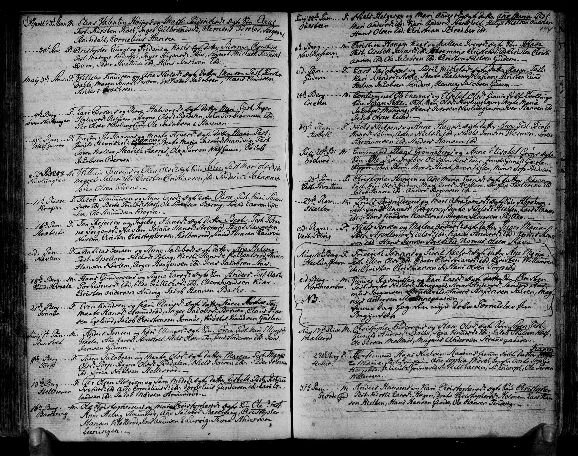 Brunlanes kirkebøker, AV/SAKO-A-342/F/Fa/L0001: Parish register (official) no. I 1, 1766-1801, p. 143-144