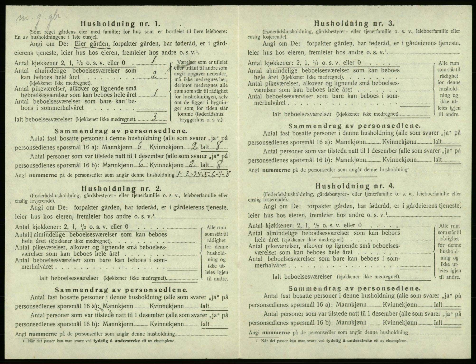 SAB, 1920 census for Moster, 1920, p. 121