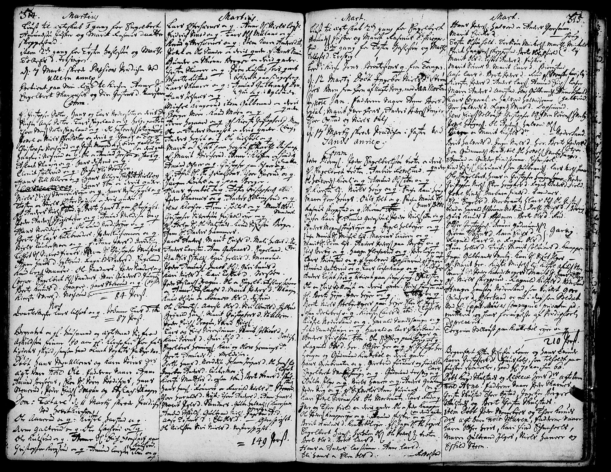 Strøm-Odalen prestekontor, AV/SAH-PREST-028/H/Ha/Haa/L0001: Parish register (official) no. 1, 1689-1715, p. 514-515