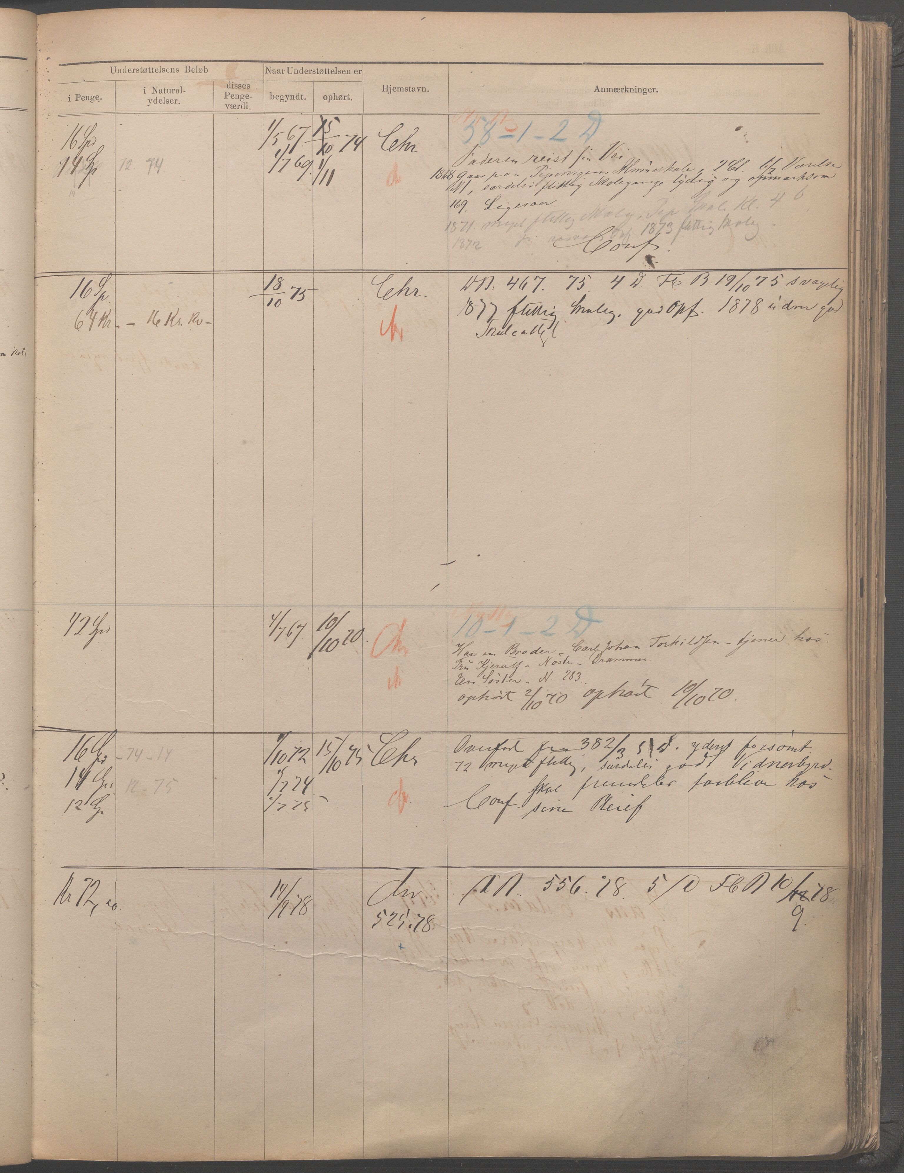 Fattigvesenet, OBA/A-20045/H/Hb/L0001: Manntallsprotokoll. Mnr. 1-554, 1865-1879, p. 307