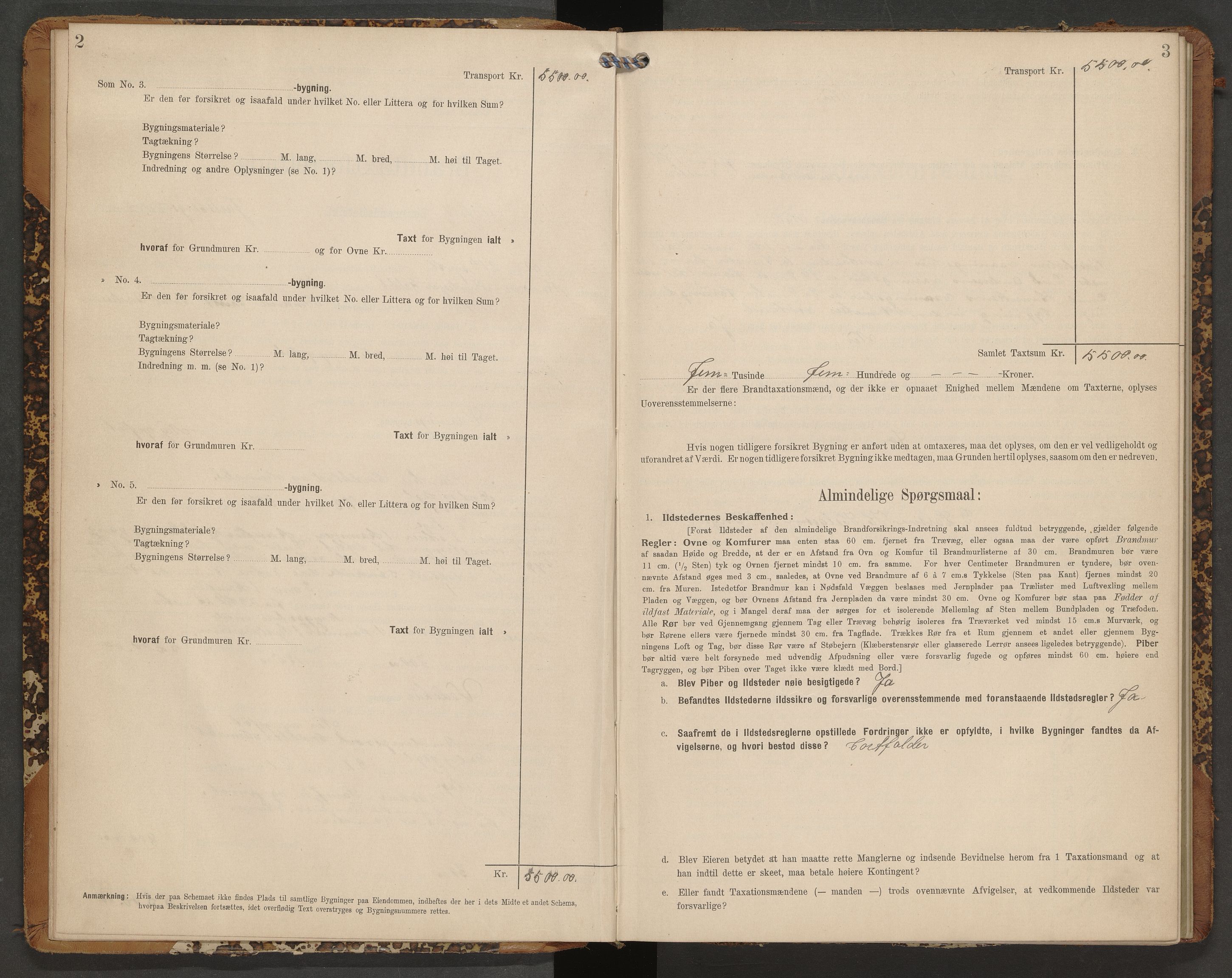 Nøtterøy lensmannskontor, AV/SAKO-A-540/Y/Yg/Ygb/L0004: Skjematakstprotokoll, 1909-1913, p. 2-3