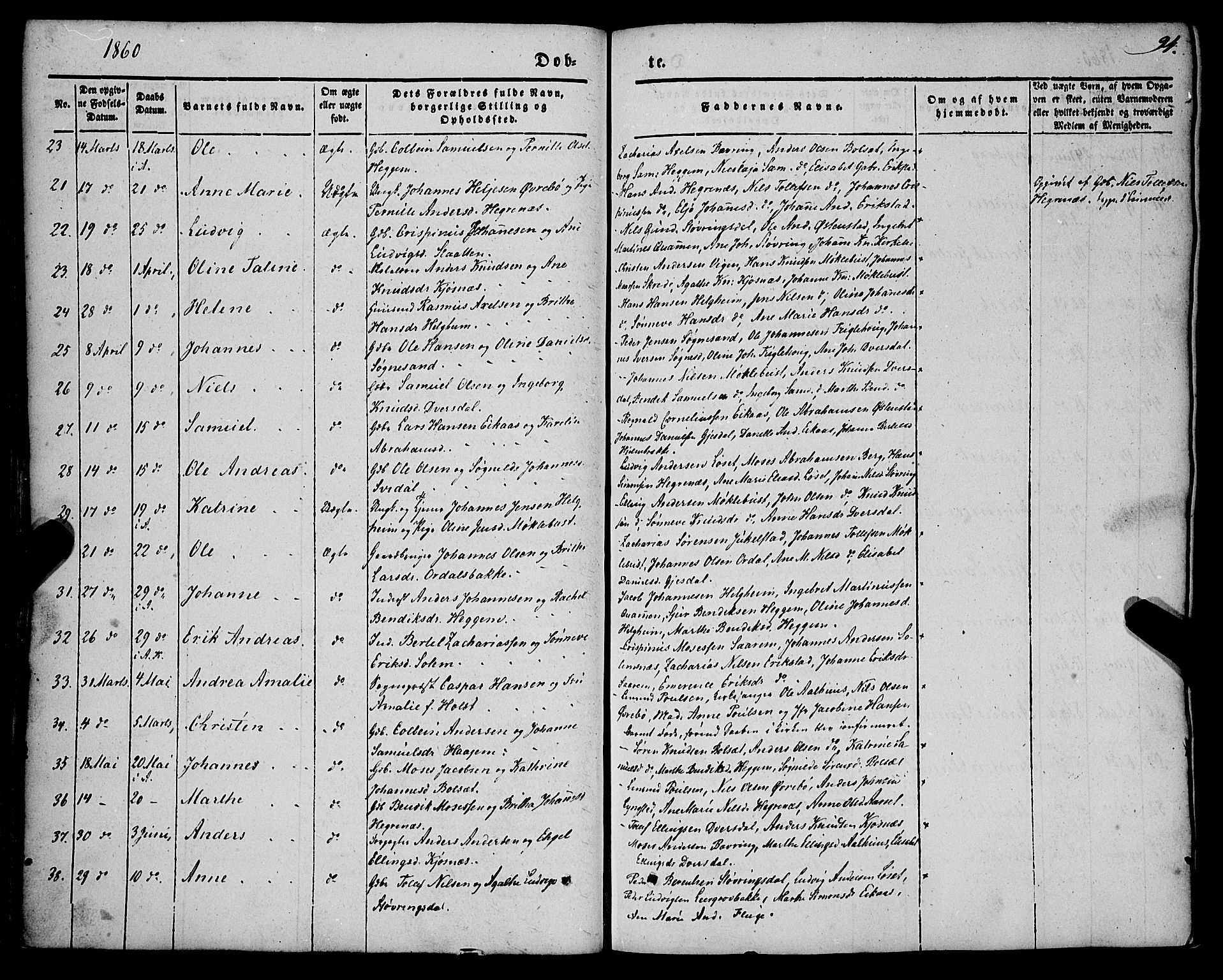 Jølster sokneprestembete, SAB/A-80701/H/Haa/Haaa/L0010: Parish register (official) no. A 10, 1847-1865, p. 94