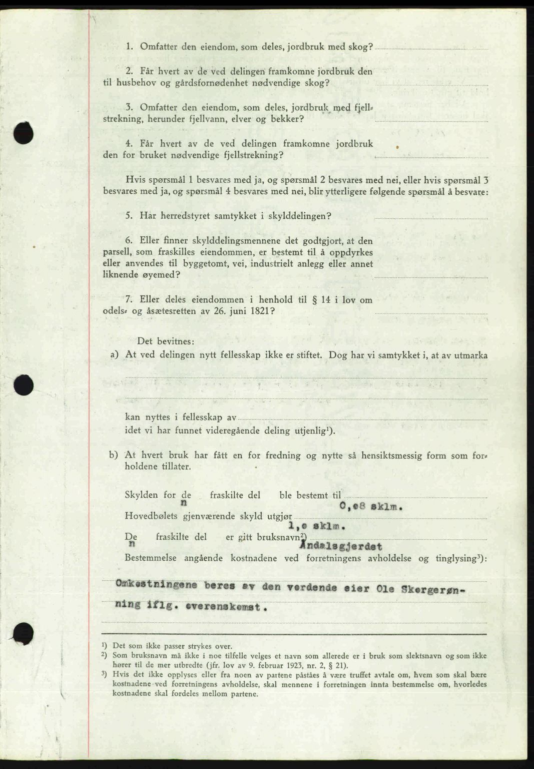 Romsdal sorenskriveri, AV/SAT-A-4149/1/2/2C: Mortgage book no. A21, 1946-1946, Diary no: : 2584/1946