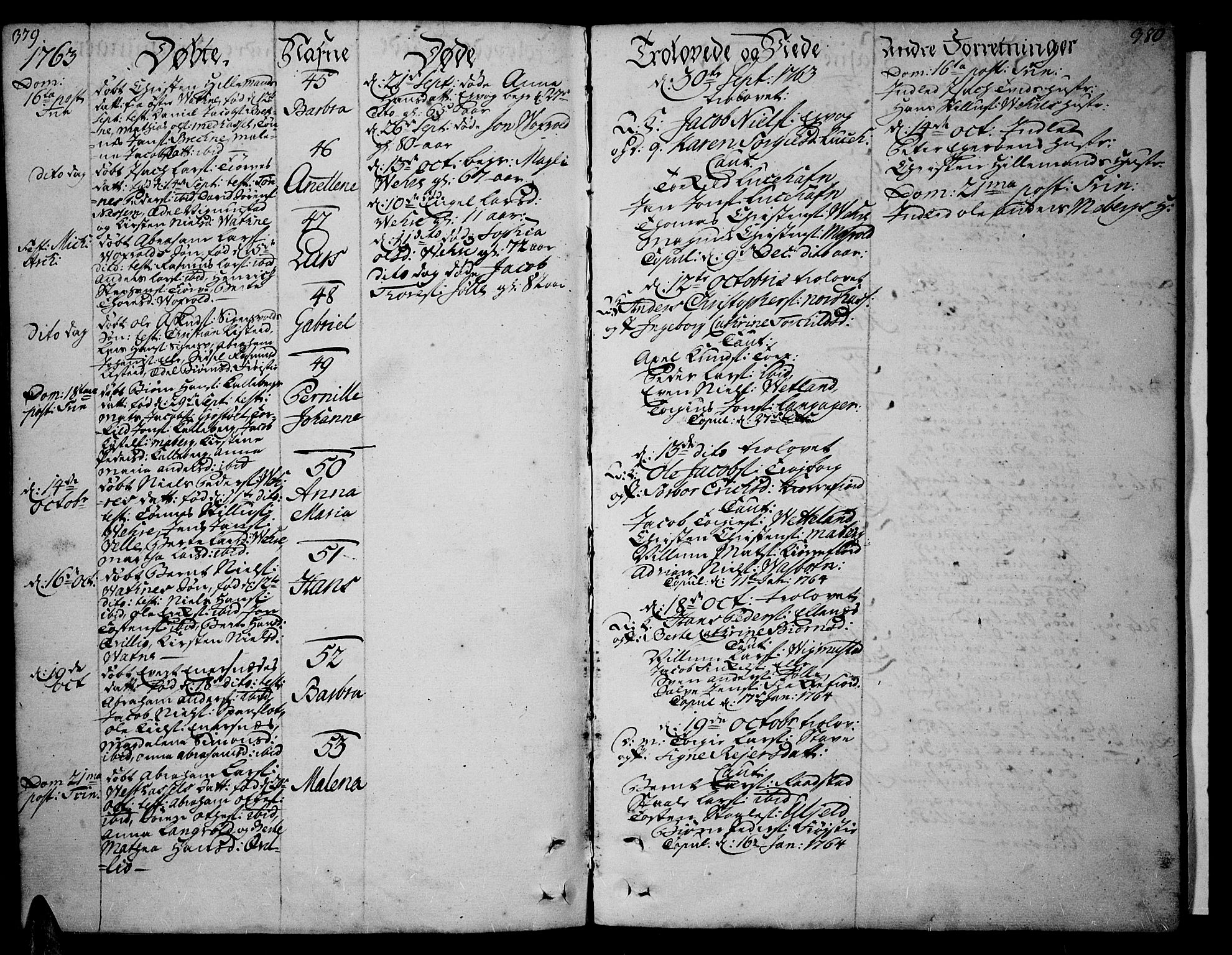 Lista sokneprestkontor, AV/SAK-1111-0027/F/Fa/L0003: Parish register (official) no. A 3 /1, 1743-1767, p. 379-380