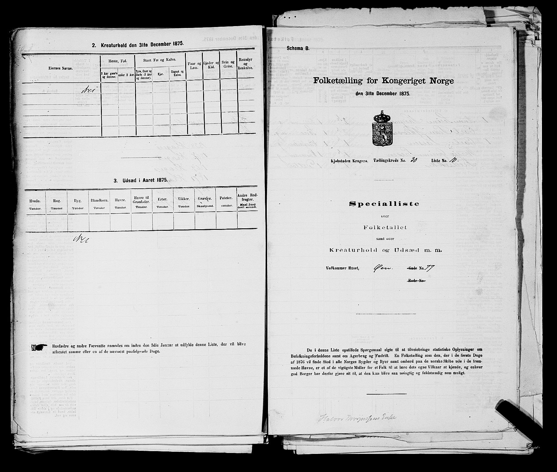 SAKO, 1875 census for 0801P Kragerø, 1875, p. 677