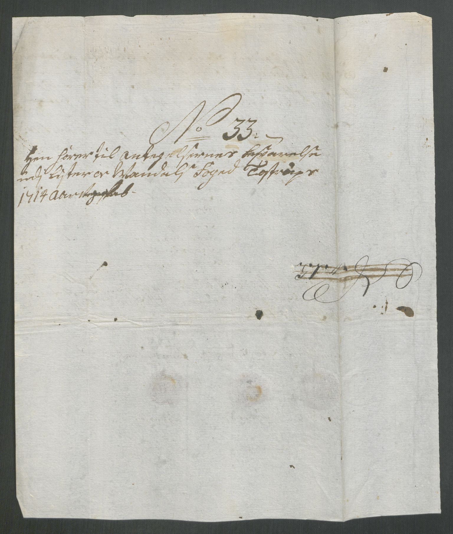 Rentekammeret inntil 1814, Reviderte regnskaper, Fogderegnskap, AV/RA-EA-4092/R43/L2558: Fogderegnskap Lista og Mandal, 1714, p. 361