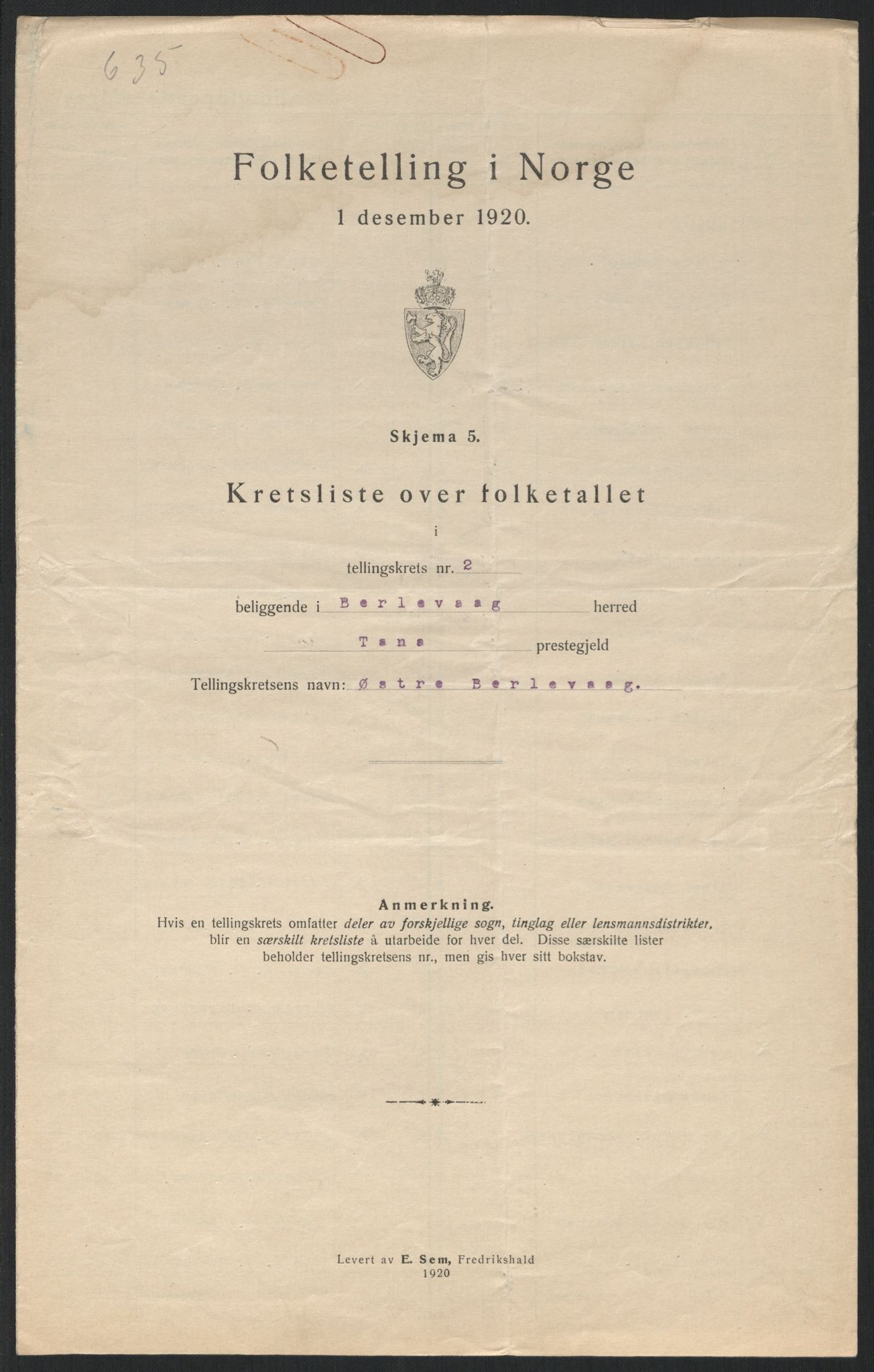 SATØ, 1920 census for Berlevåg, 1920, p. 10